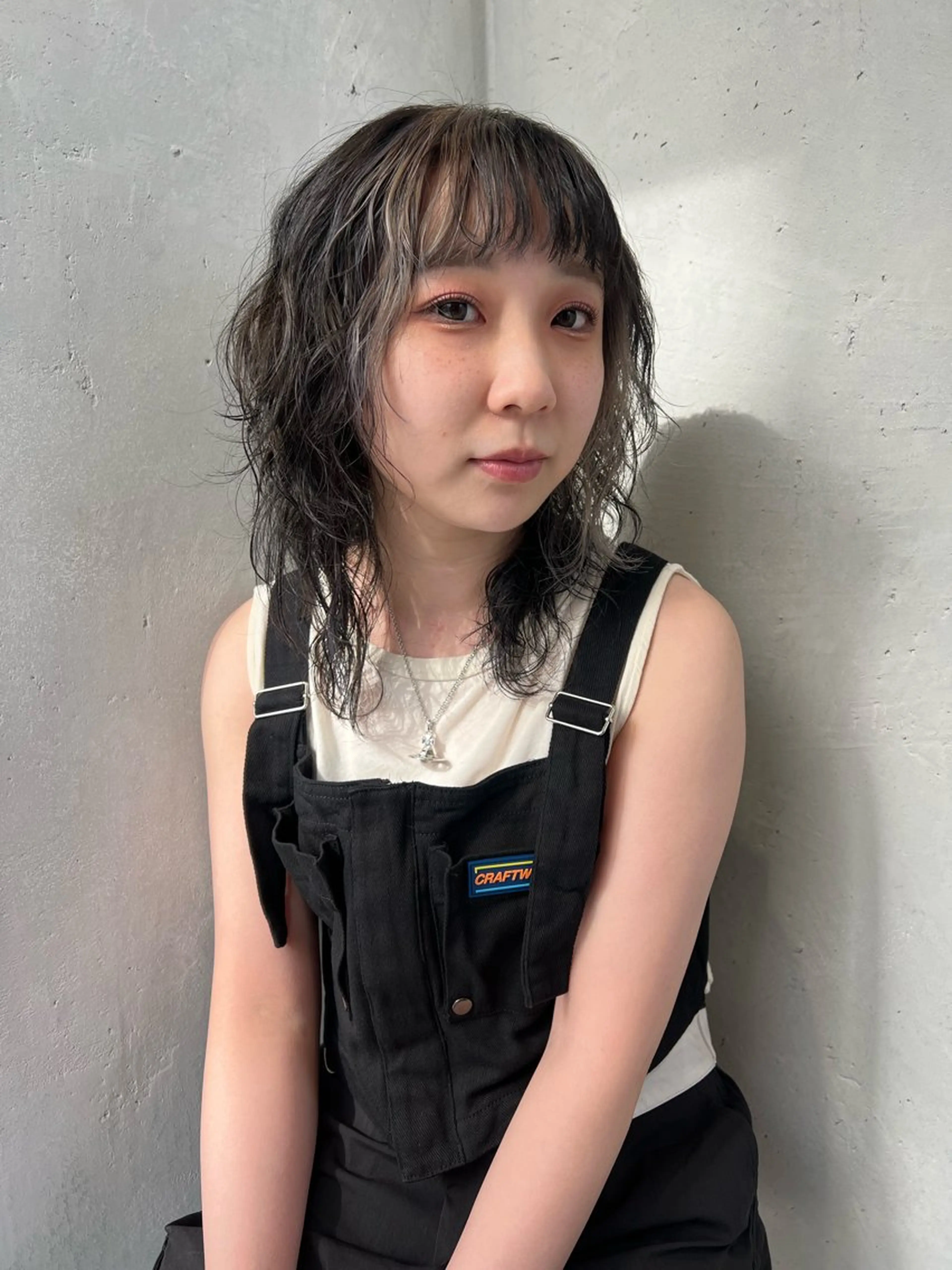 セミロング カラー パーマ ヘアカラー トリートメント 宮永 智香のヘアスタイル