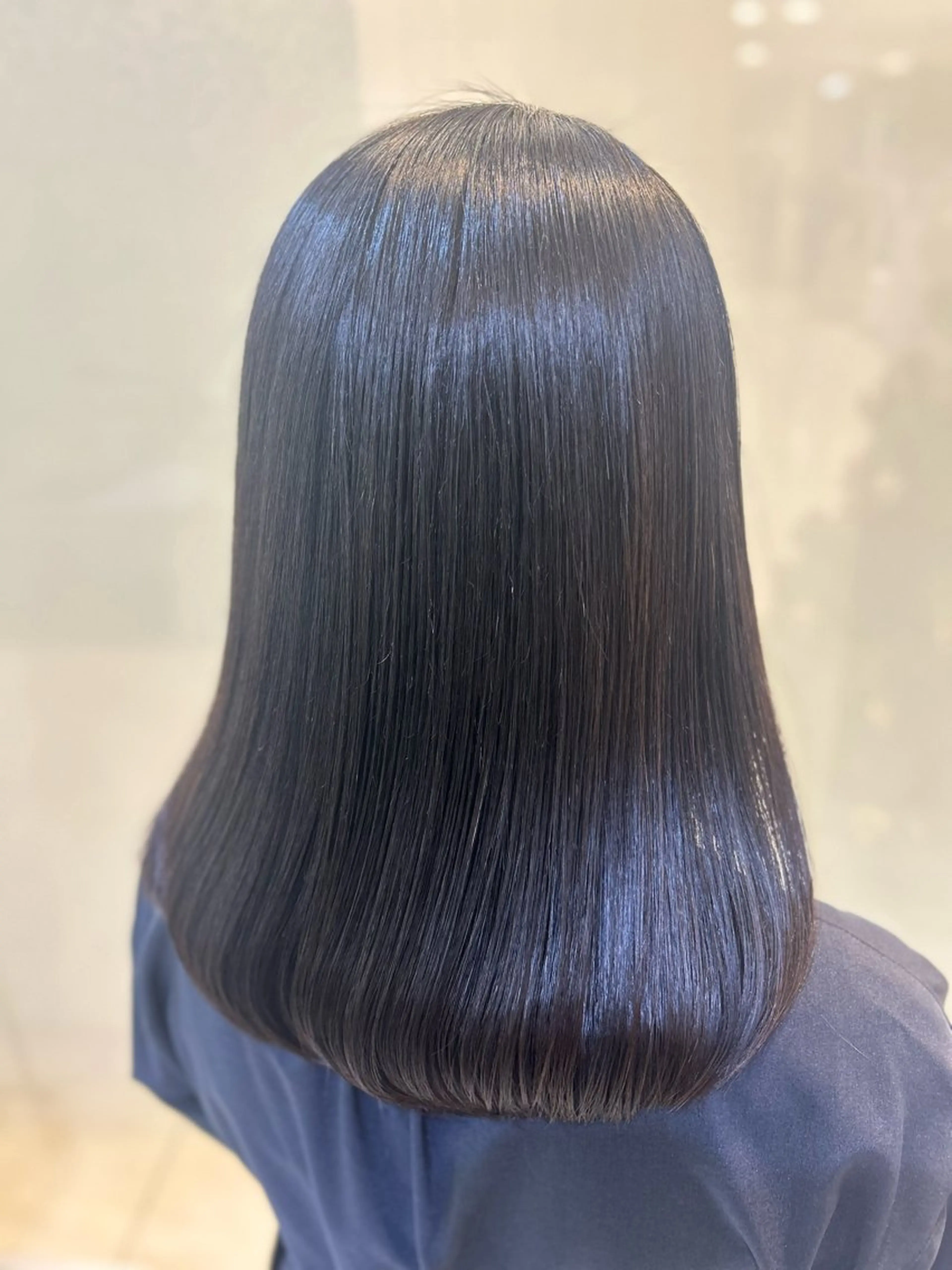 ミディアム パーマ カット 縮毛矯正 トリートメント 艶質改善/縮毛矯正 ササキナツミのヘアスタイル