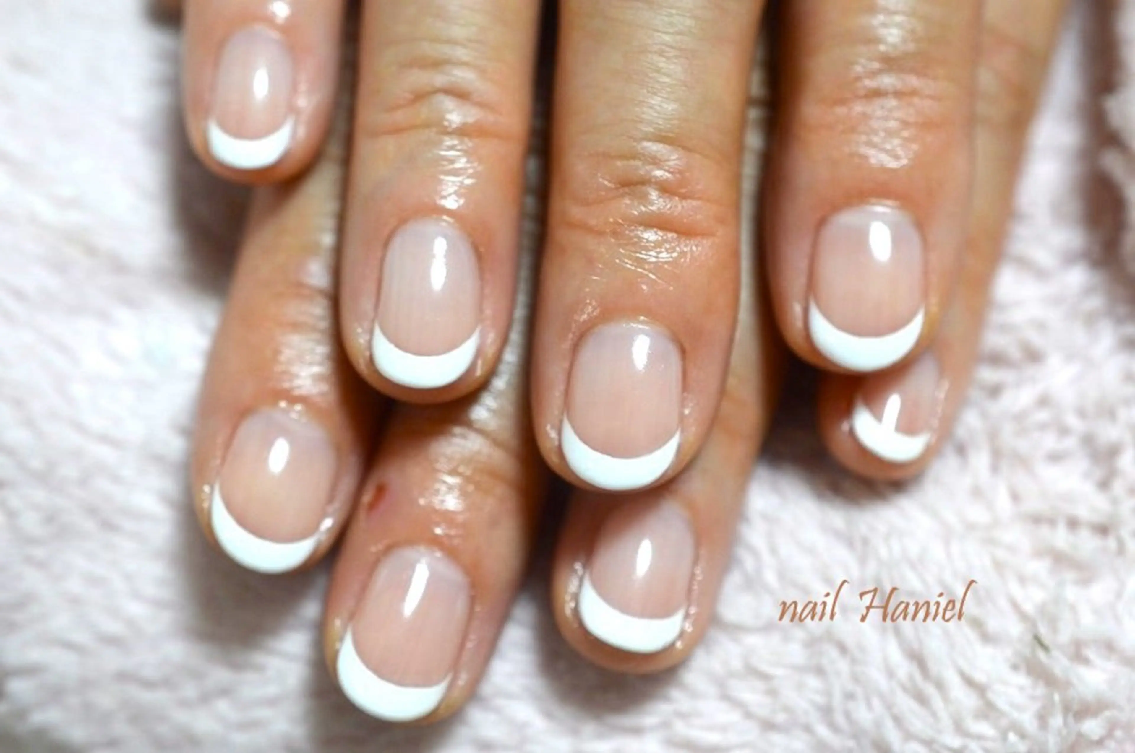 ネイル アートネイル クリアネイル フレンチネイル ジェルネイル オフィスネイル nail Haniel所属・半蔵門サロンハニエル 魅神 ちよのネイルデザイン