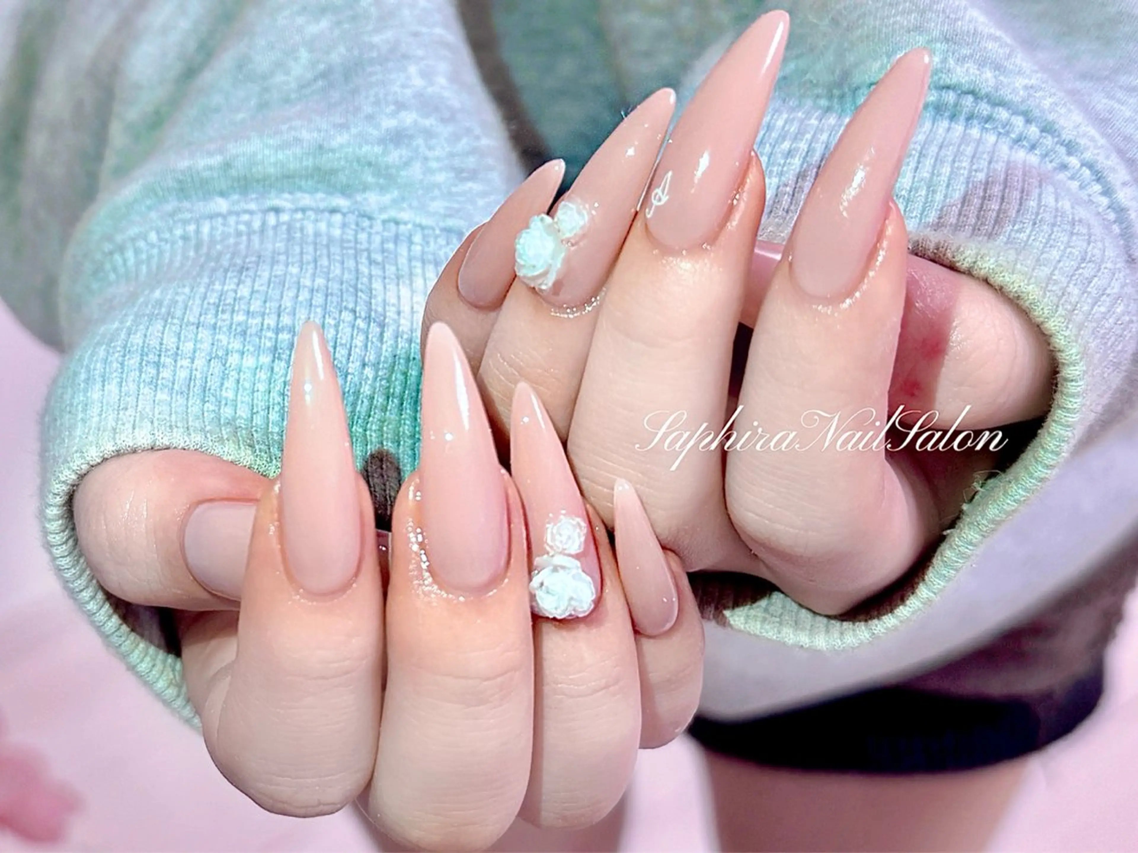 カラー ハンドネイル Saphiraネイル サロン錦糸町のネイルデザイン