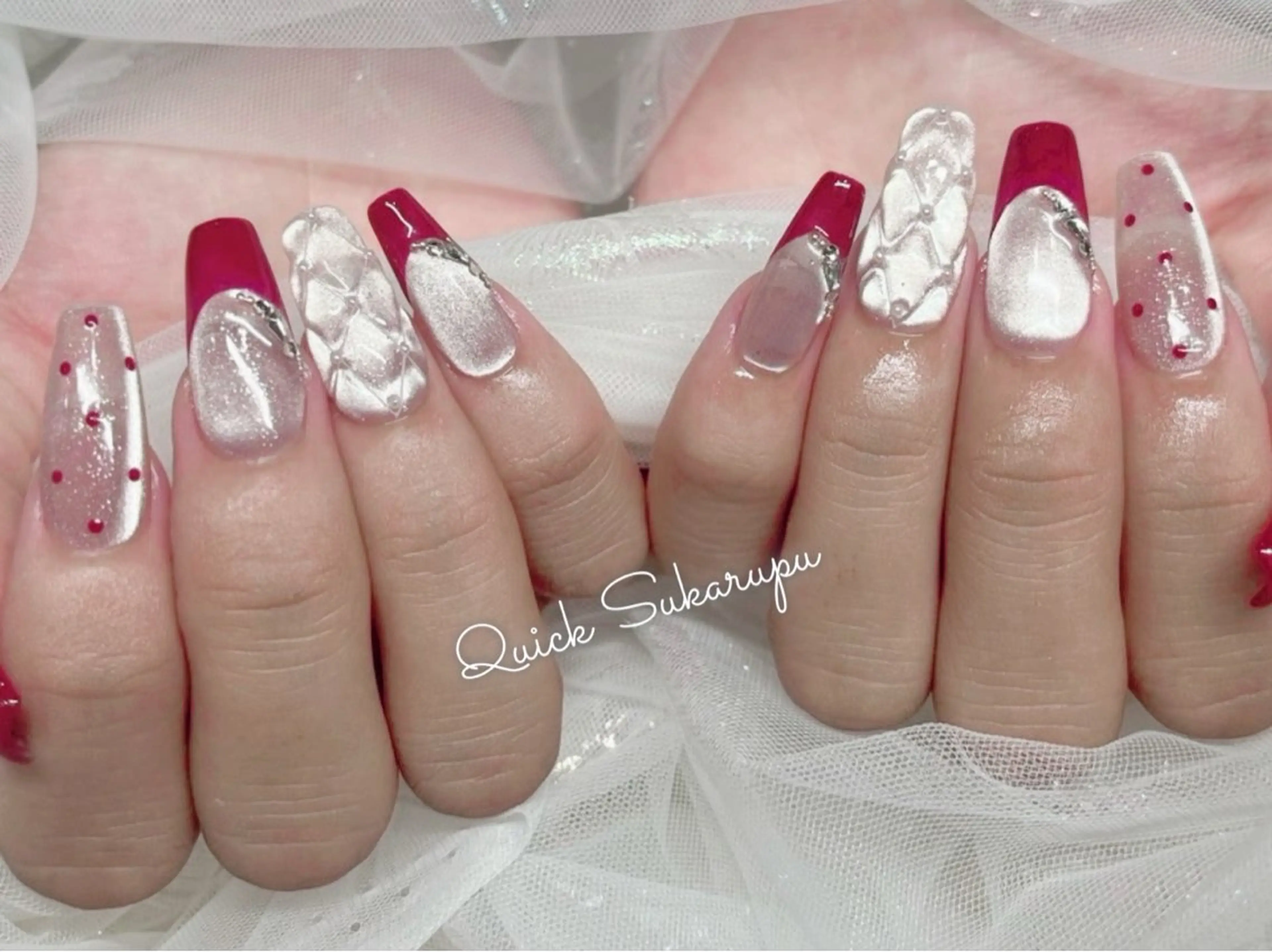ロング ハンドネイル Quick Sukarupu 高田馬場店所属・Quick Sukarupuのネイルデザイン
