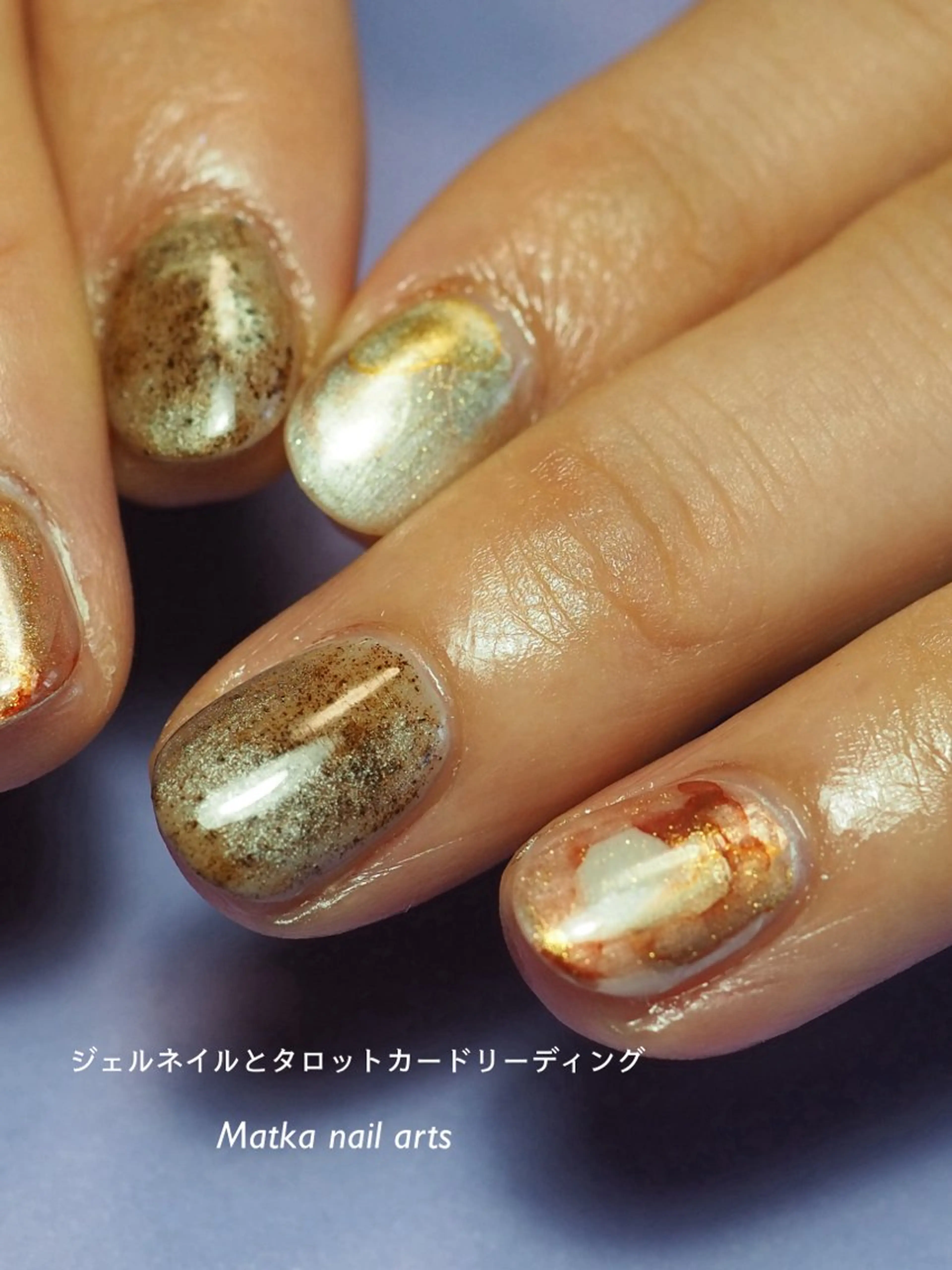 ネイル アートネイル ゴールド ニュアンスネイル ネイルとタロット/ ユウのその他イメージ
