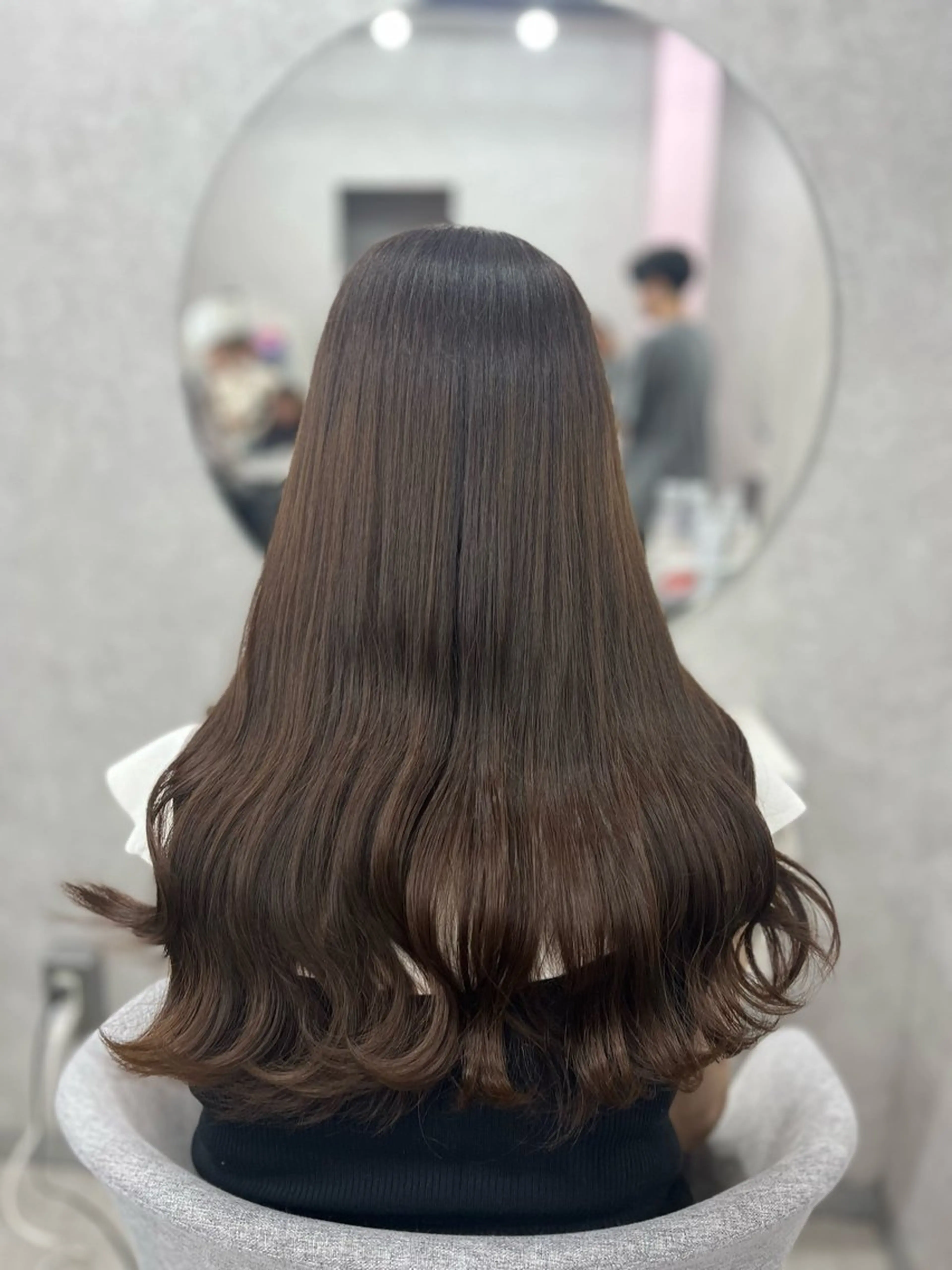 セミロング カラー ヘアカラー トリートメント ヘッドスパ 💖 ぴんくぼぶの人 💖西田ゆうなのヘアスタイル