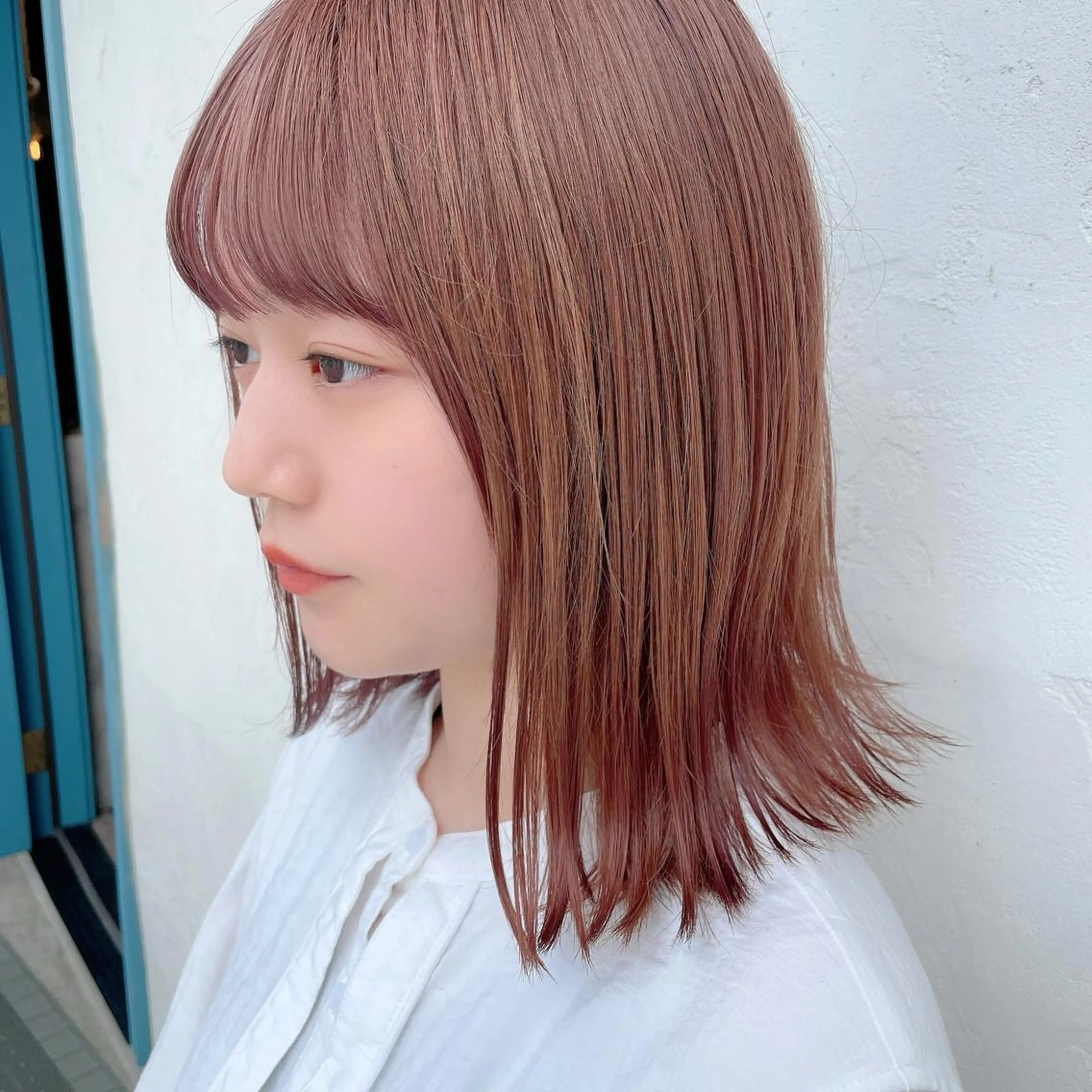 ミディアム 顔周りカット× 髪質改善【リョウ】のヘアスタイル