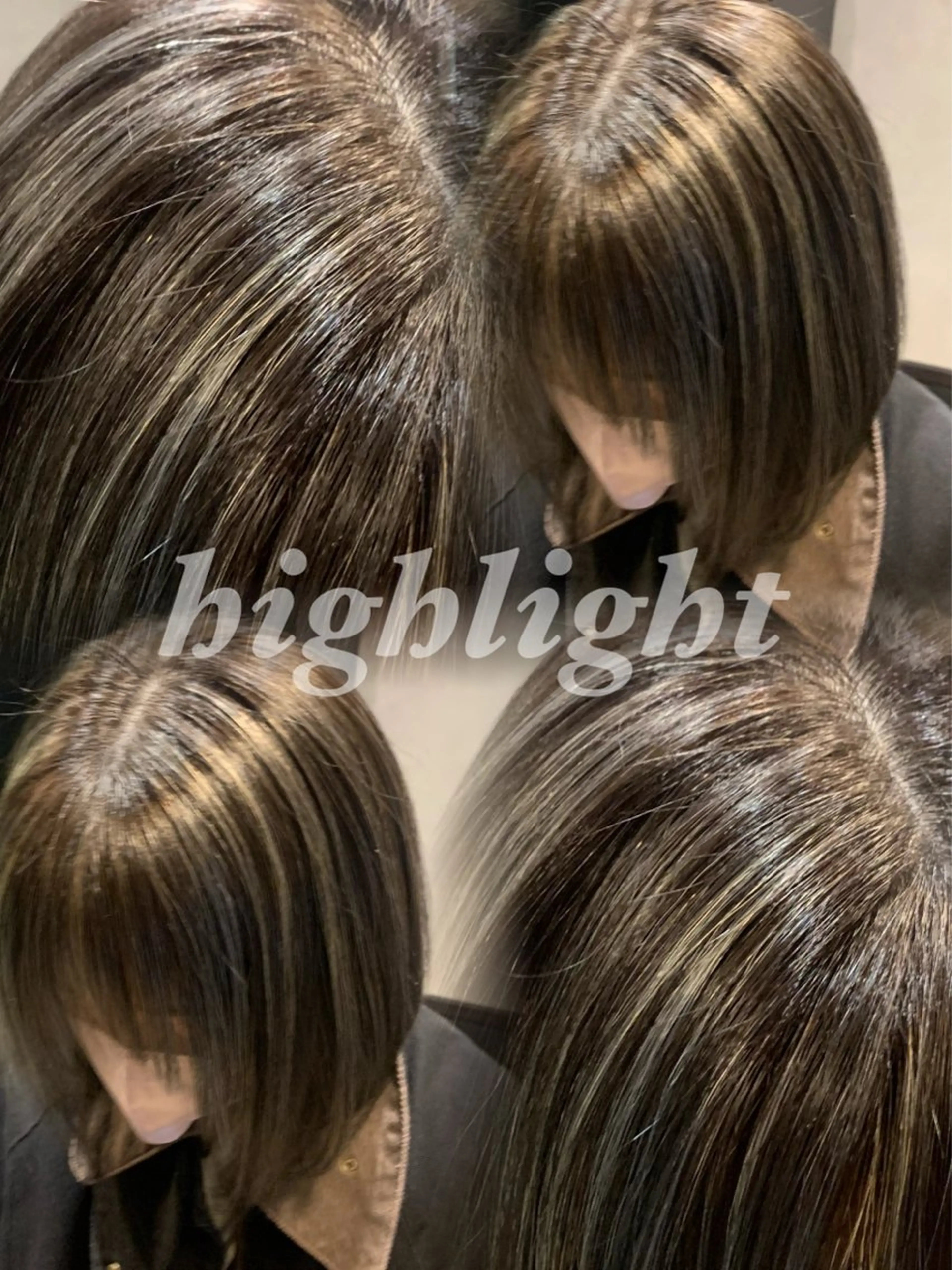 セミロング カラー ヘアアレンジ バレイヤージュ ダブルカラー ハイライトカラー ハイトーンカラー ハイライト カット ヘアカラー トリートメント グランルッソ所属・岡山× バレイヤージュカラーのヘアスタイル