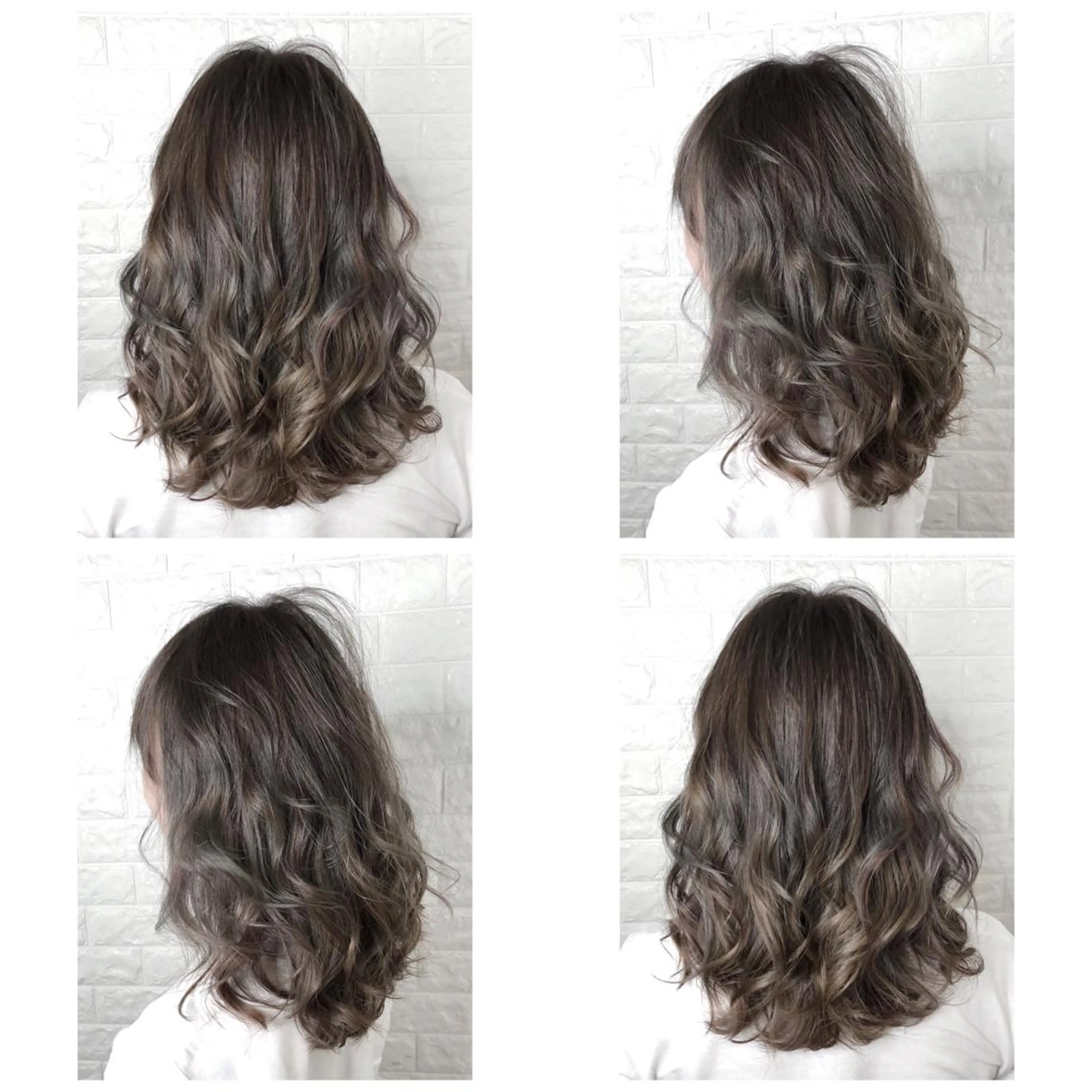 ミディアム カラー バレイヤージュ ブリーチ ケアブリーチ グラデーションカラー グレージュ KIZU 髪質改善 オカルト怪談のヘアスタイル