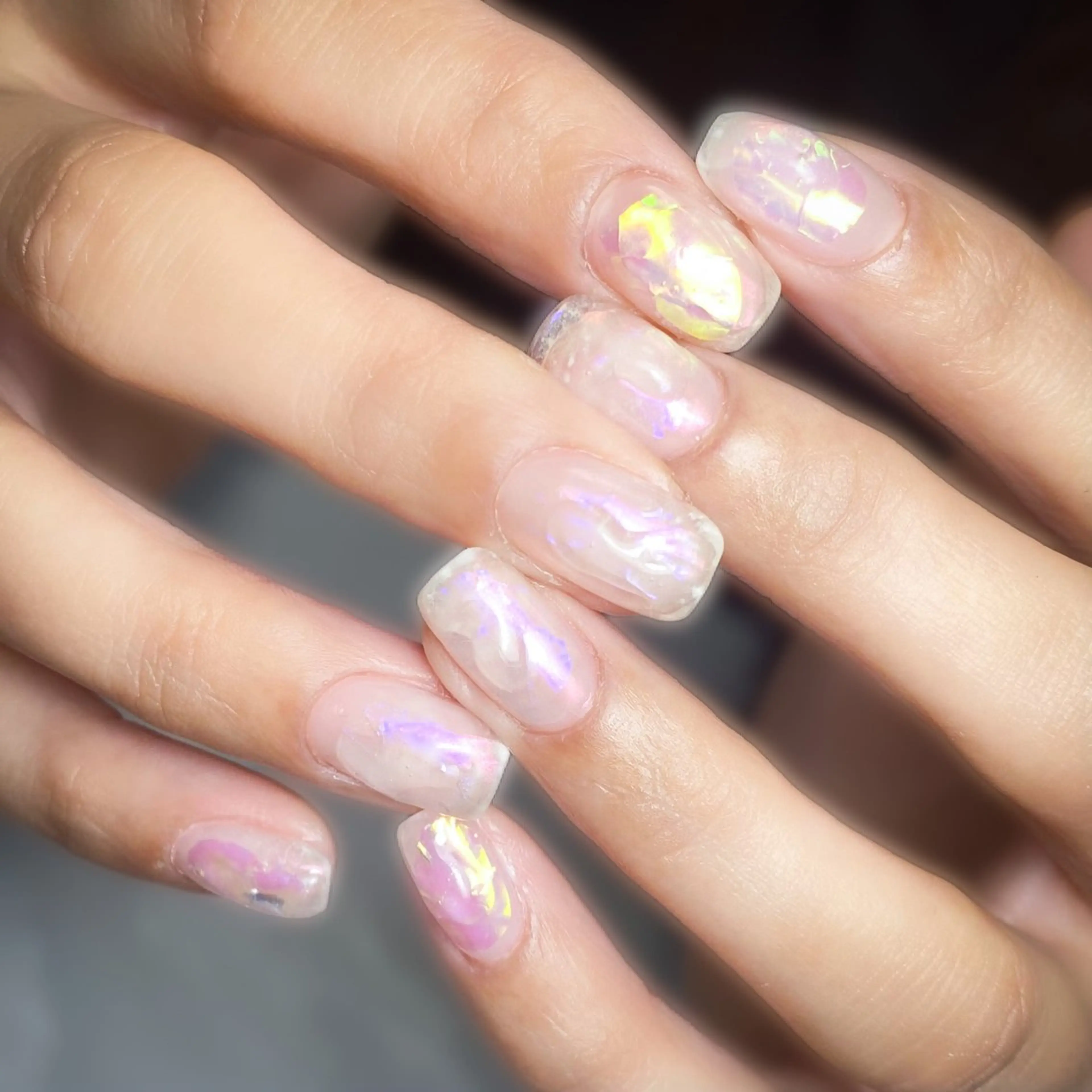 ネイル 氷ネイル・うるうるネイル ぷっくりネイル ハンドネイル &.nail/ ニュアンス/持込み可のネイルデザイン