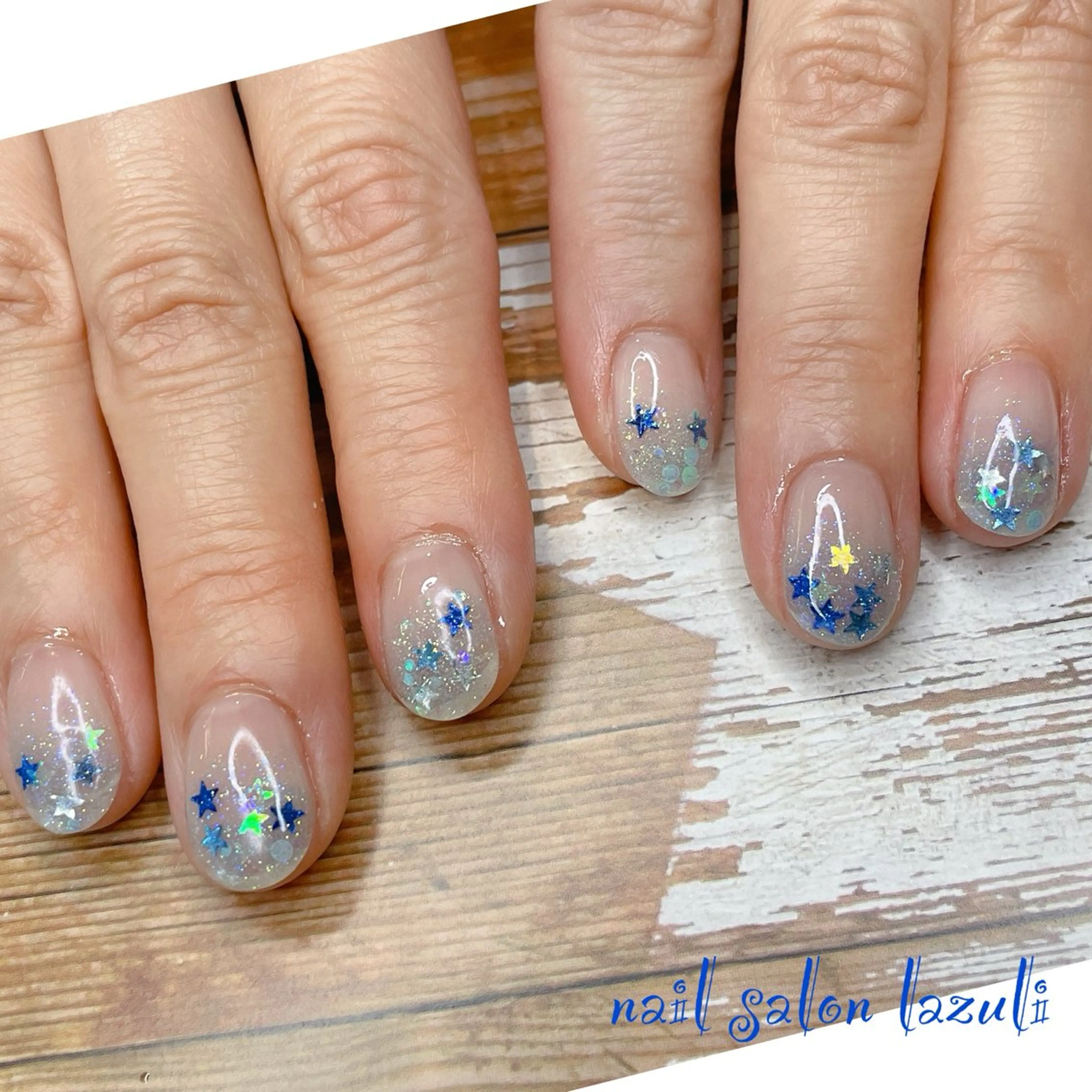 ネイル ホログラムネイル キラキラネイル nail salon lazuliのネイルデザイン