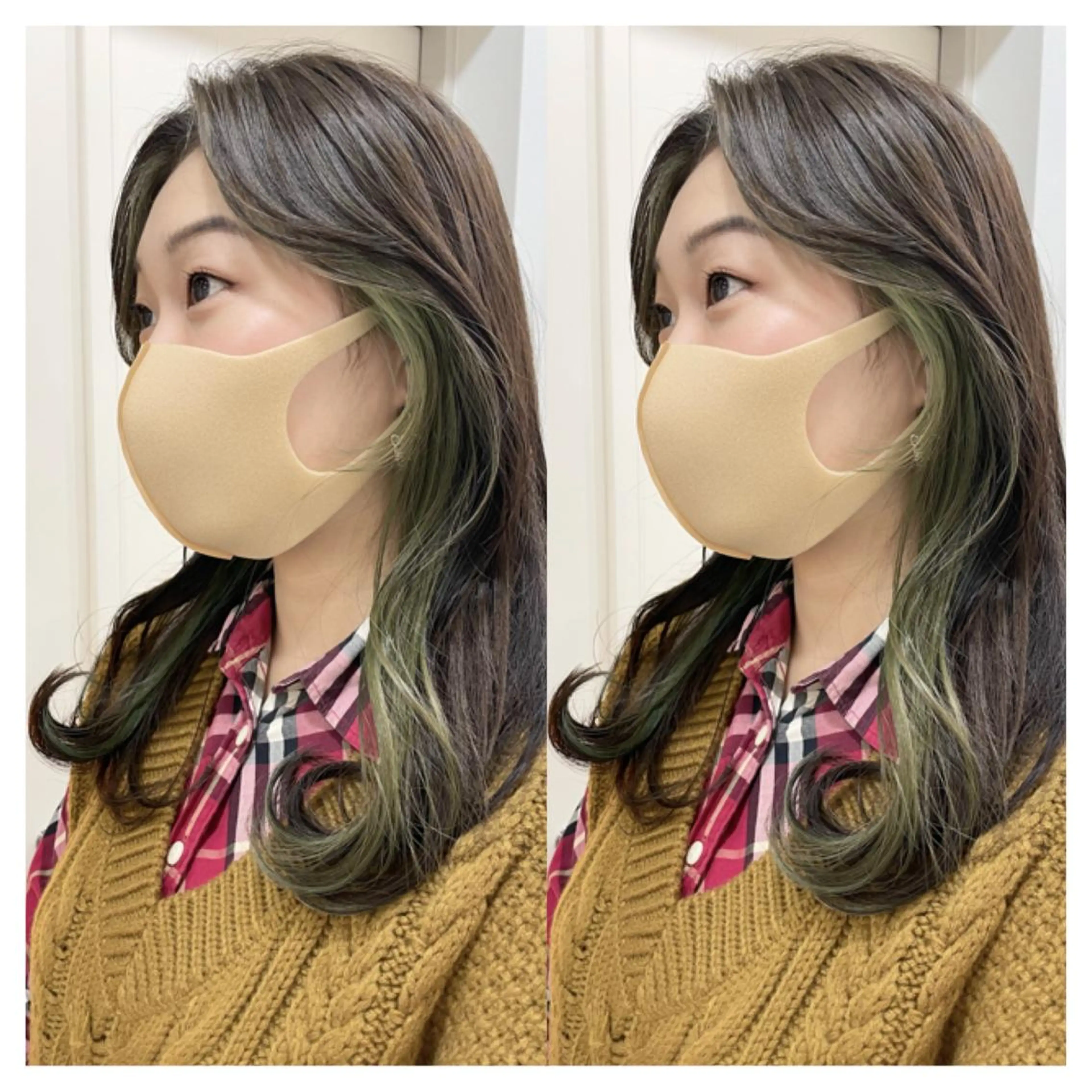 セミロング カラー カット ヘアカラー トリートメント 村山 茉衣のヘアスタイル