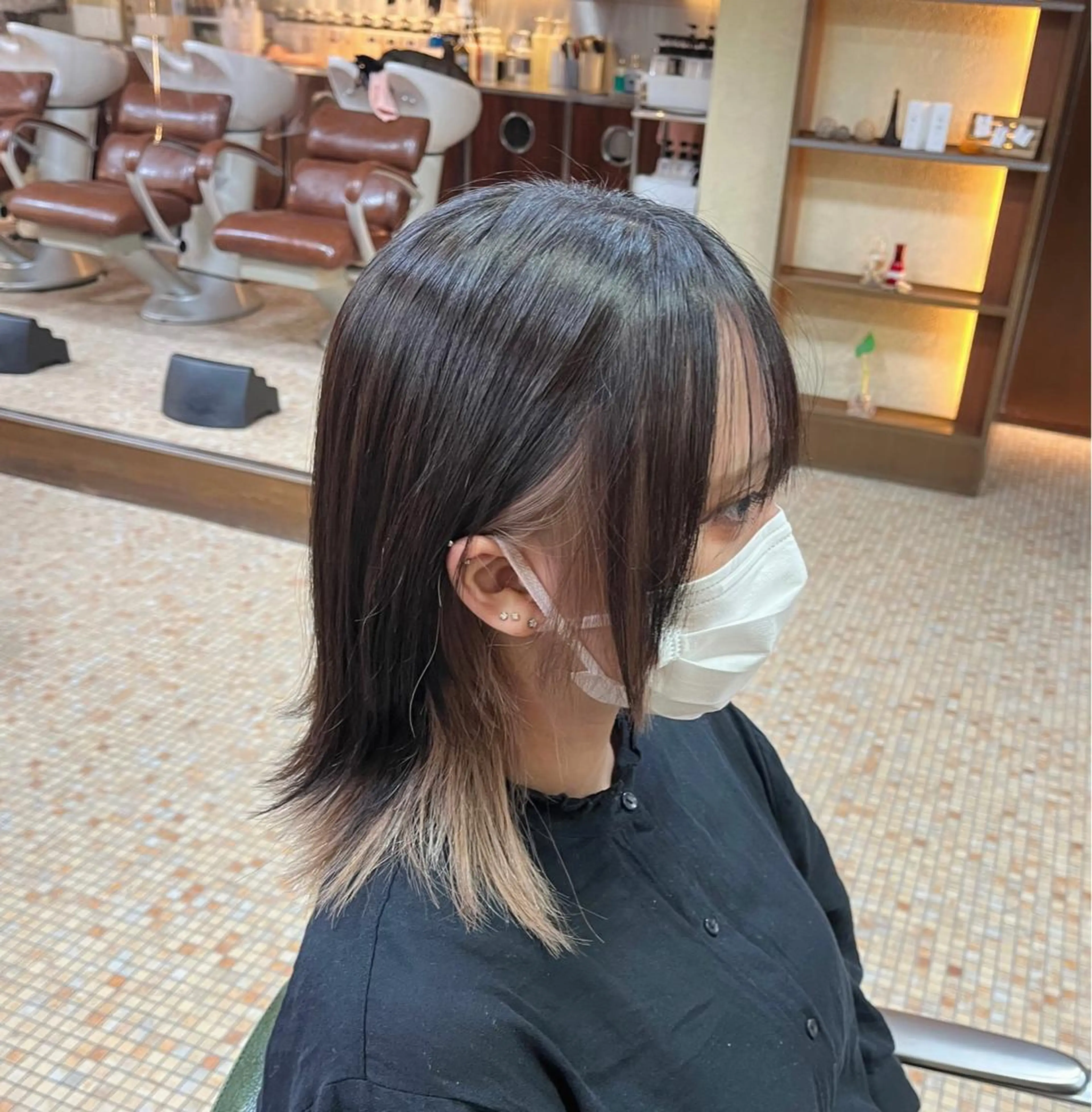 ミディアム カラー ブリーチ 髪質改善period.赤坂　美容室所属・✨髪質改善✨ period.永松のヘアスタイル