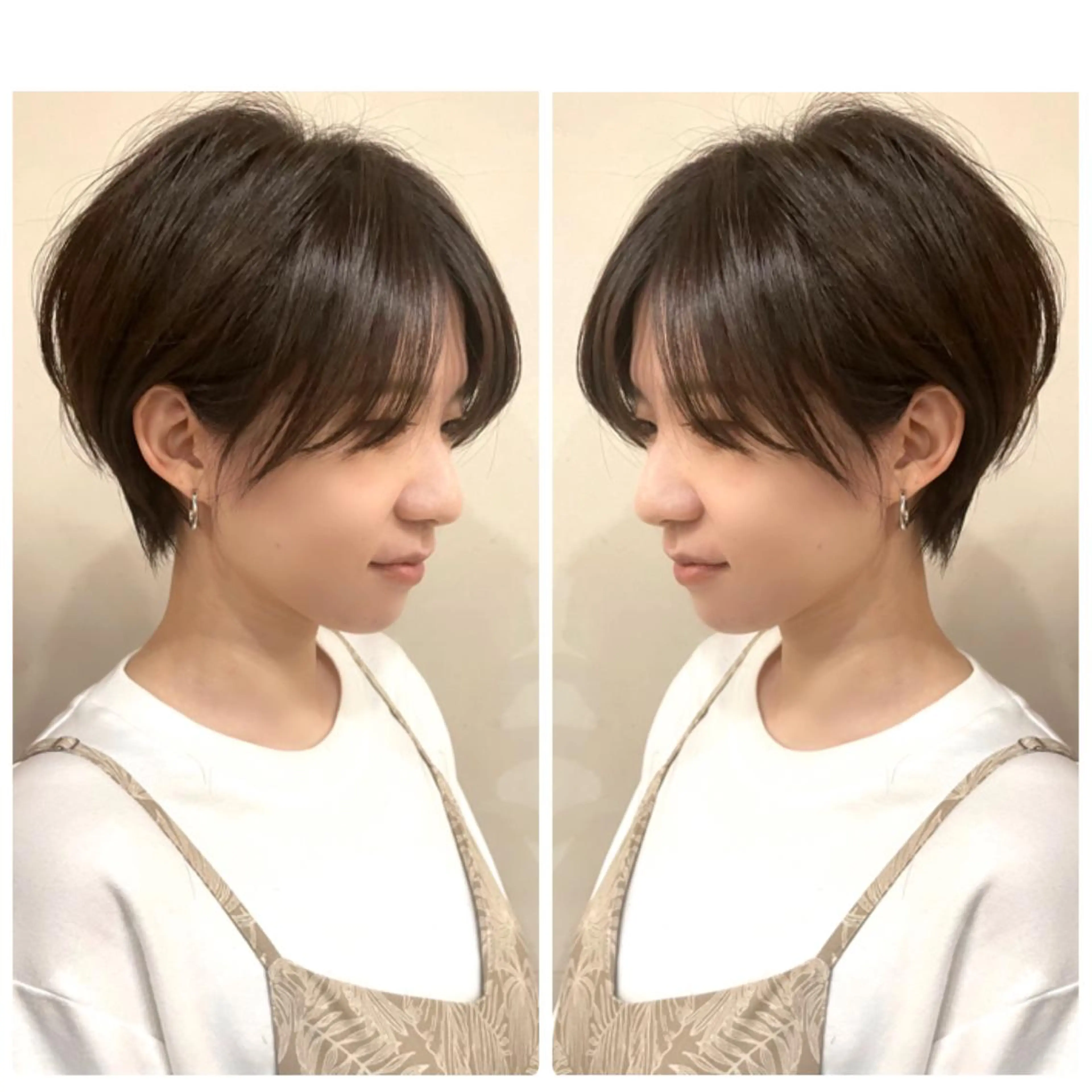 ショート カラー ショートボブ ハンサムショート 丸みショート デザインカラー ハイライトカラー カット ヘアカラー 京都/烏丸/ショート 徒歩1分/秋山のヘアスタイル