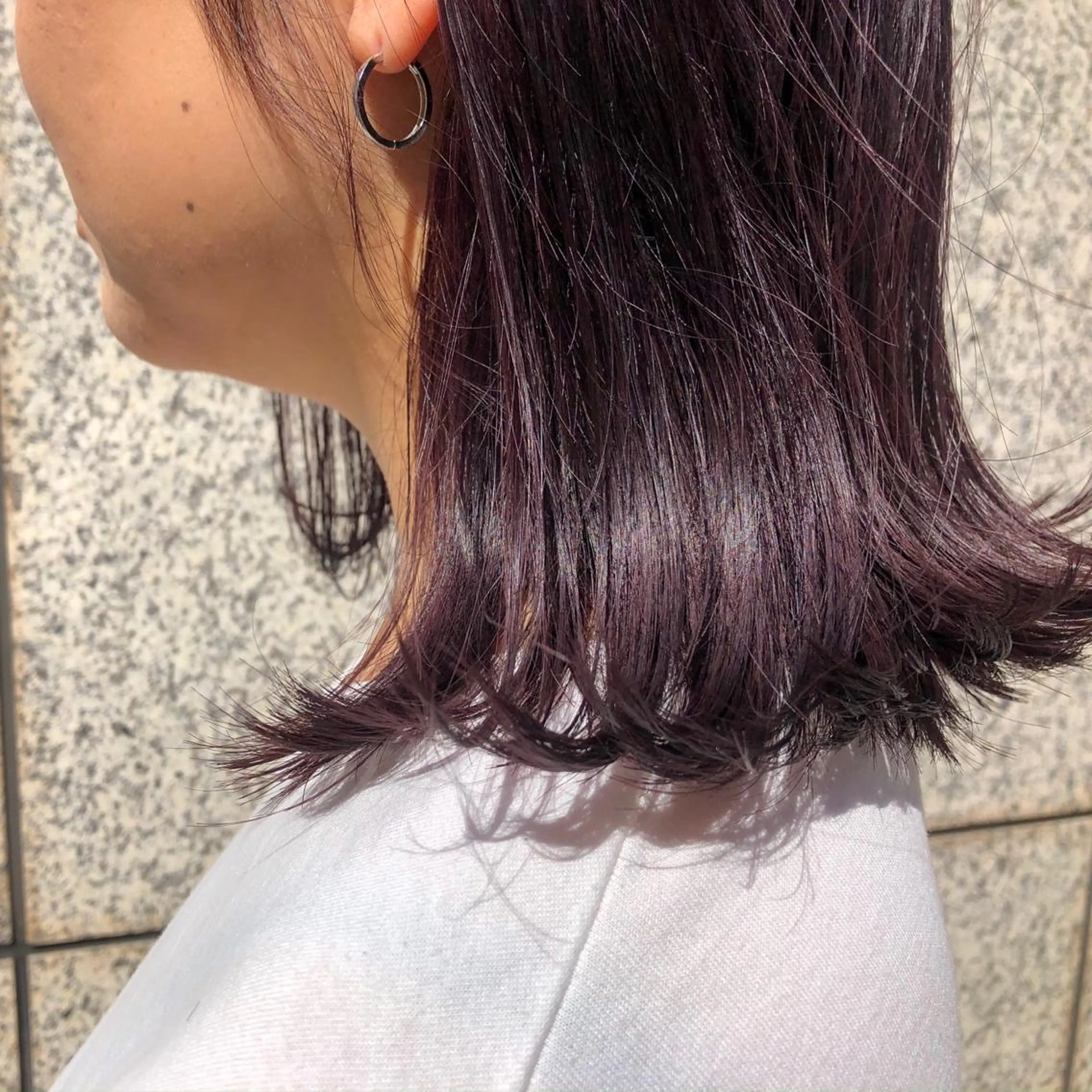 ミディアム カラー ブラウンカラー ラベンダーカラー ラベンダーブラウン 尾籠 美幸 （オゴモリ ミユキ）のヘアスタイル