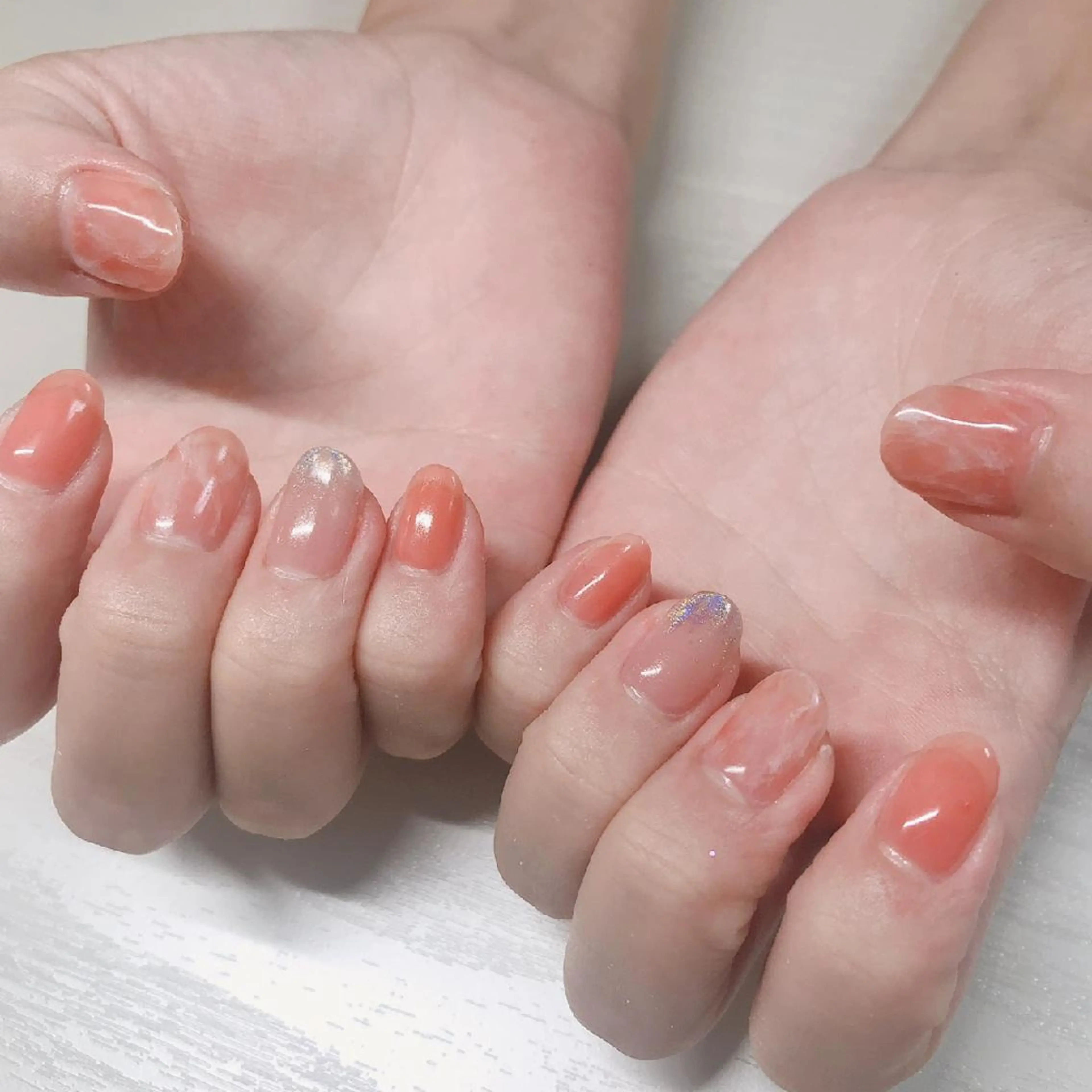 ネイル シンプルネイル 爪工房ぱるっこ所属・川岡 香を里のネイルデザイン