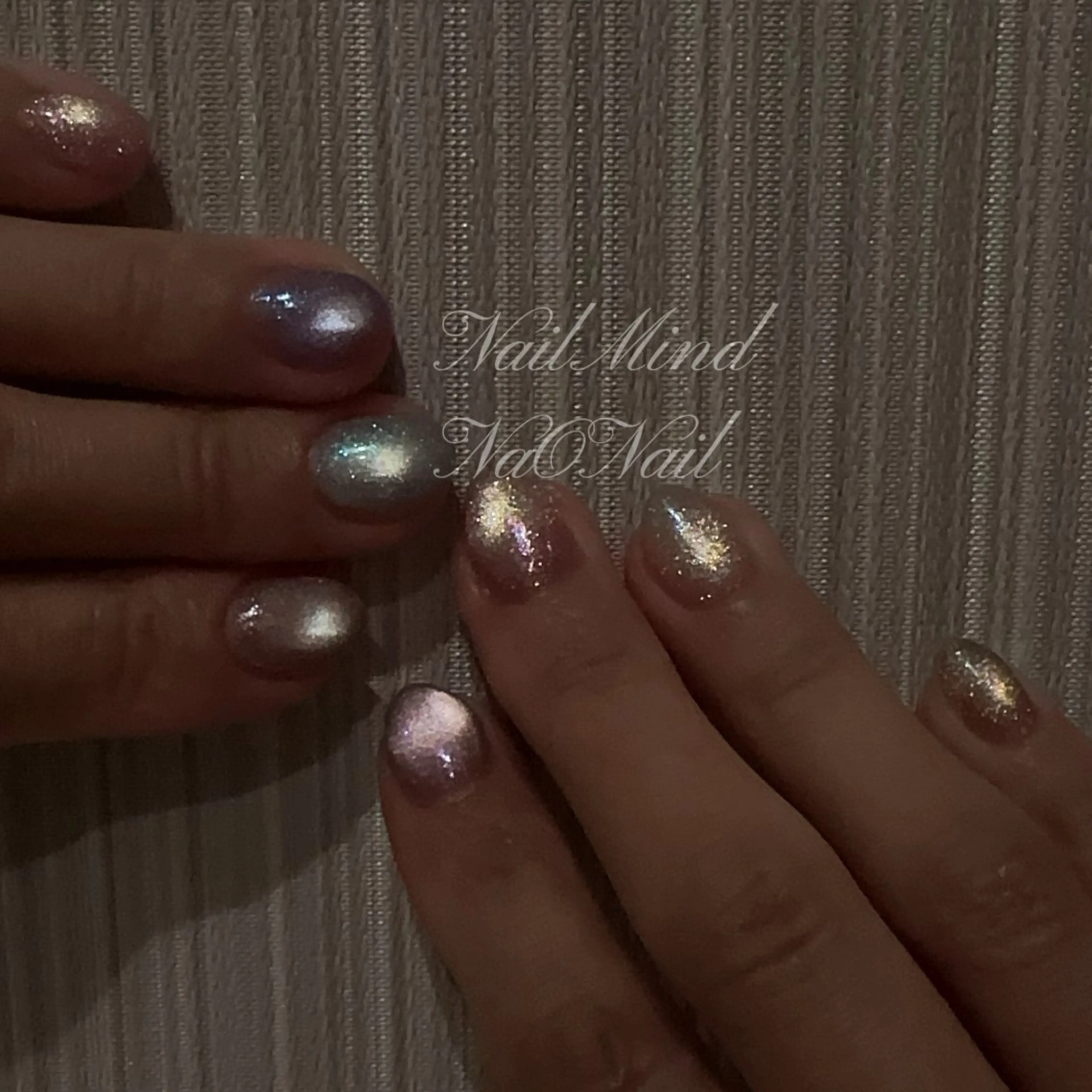 ネイル キラキラネイル マグネットネイル ハンドネイル NaO Nailのネイルデザイン