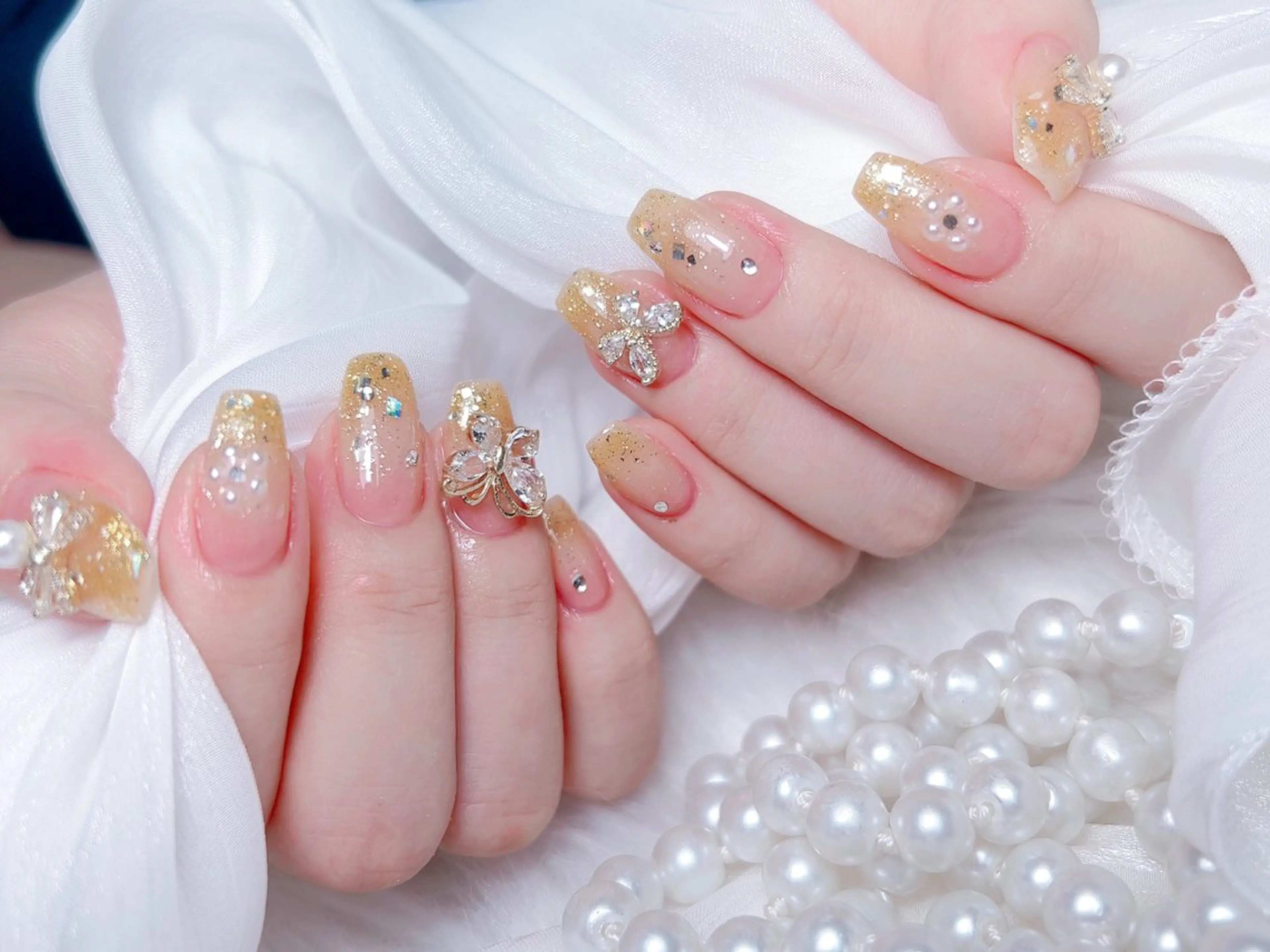 ネイル ハンドネイル M🌷nail 長さだし専門店のネイルデザイン