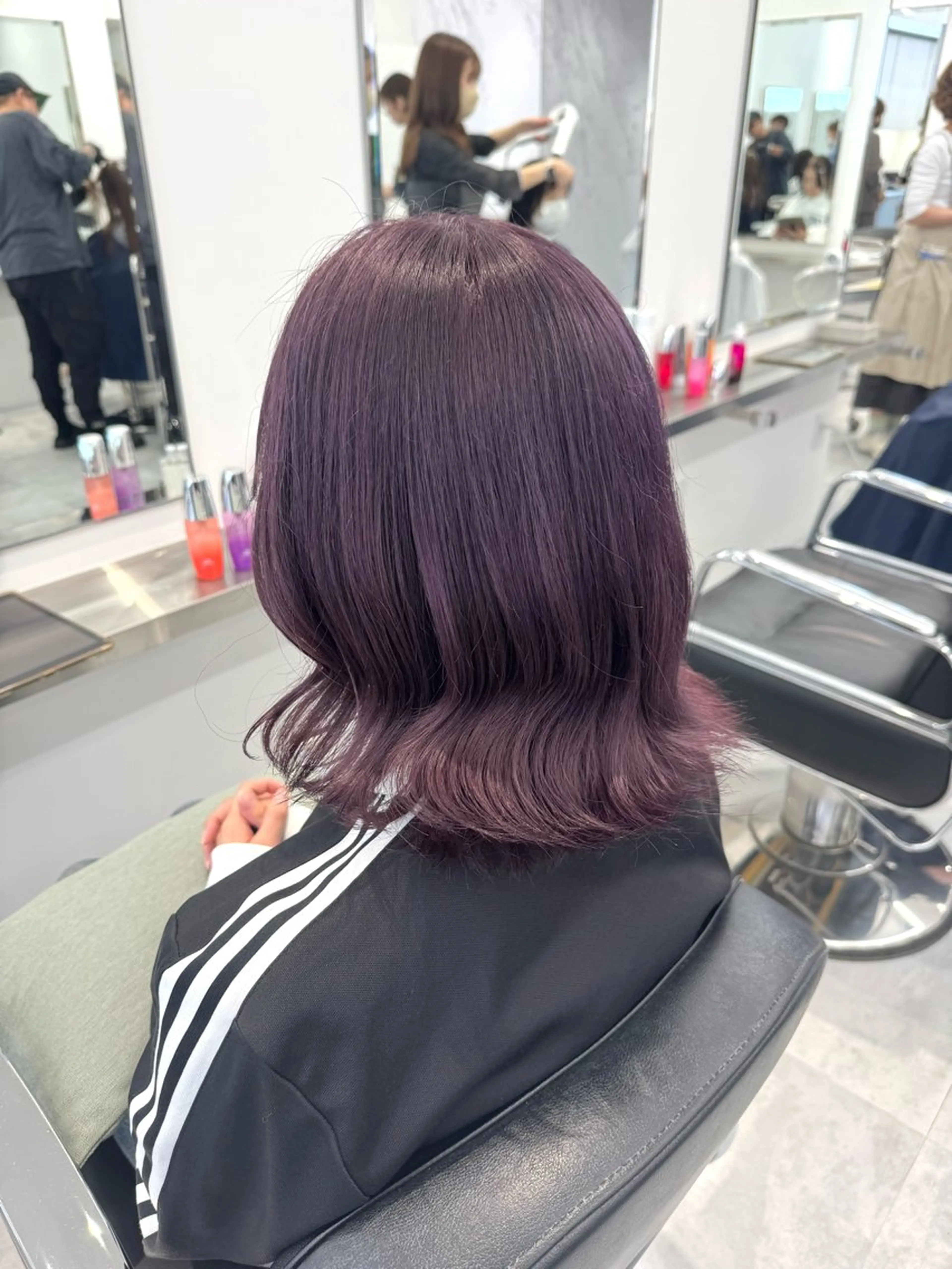 ミディアム カラー ヘアカラー ParveMix🍀 藤原愛未のヘアスタイル