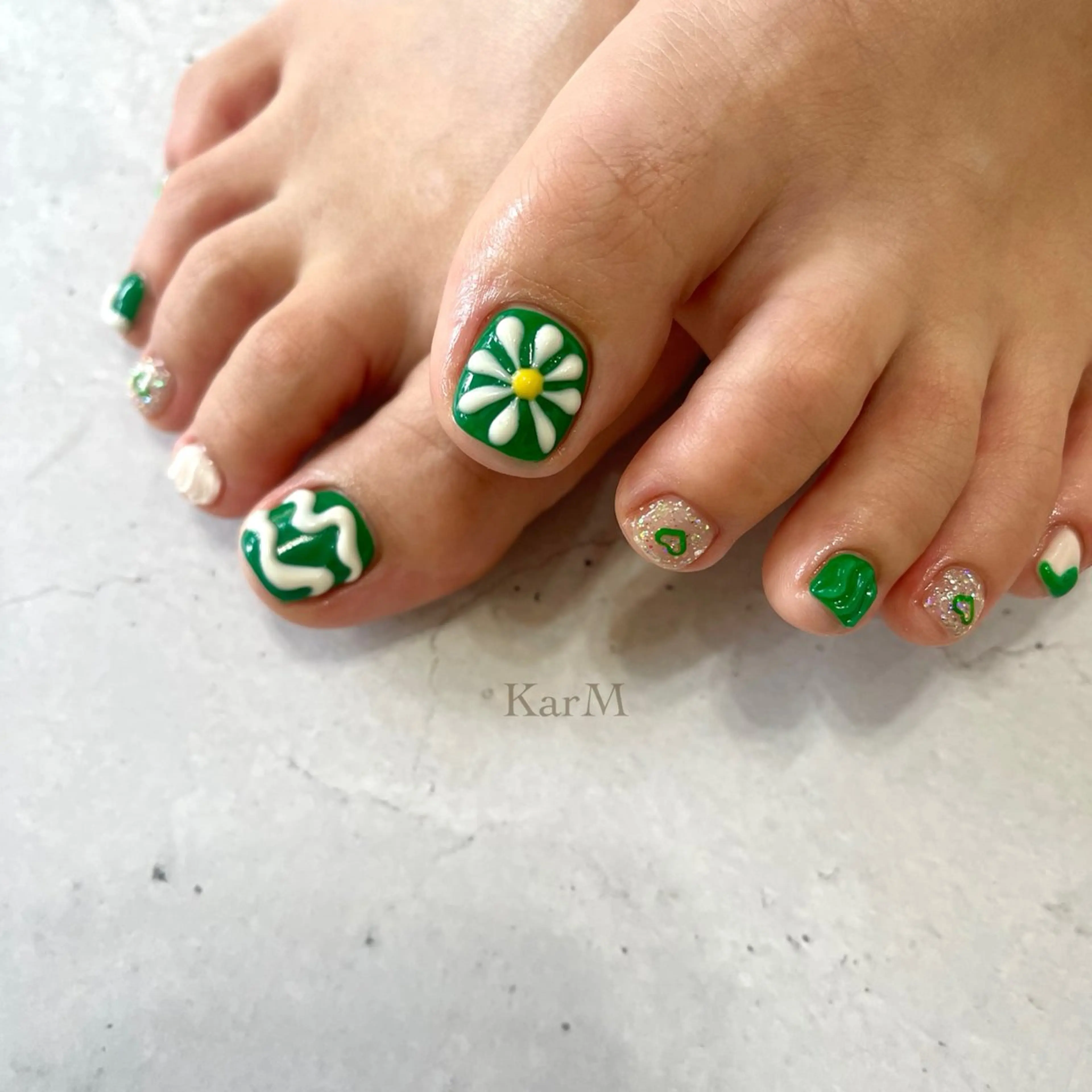 ネイル アートネイル オーロラネイル チークネイル クリアネイル フラッシュネイル フットネイル ogino karinのネイルデザイン