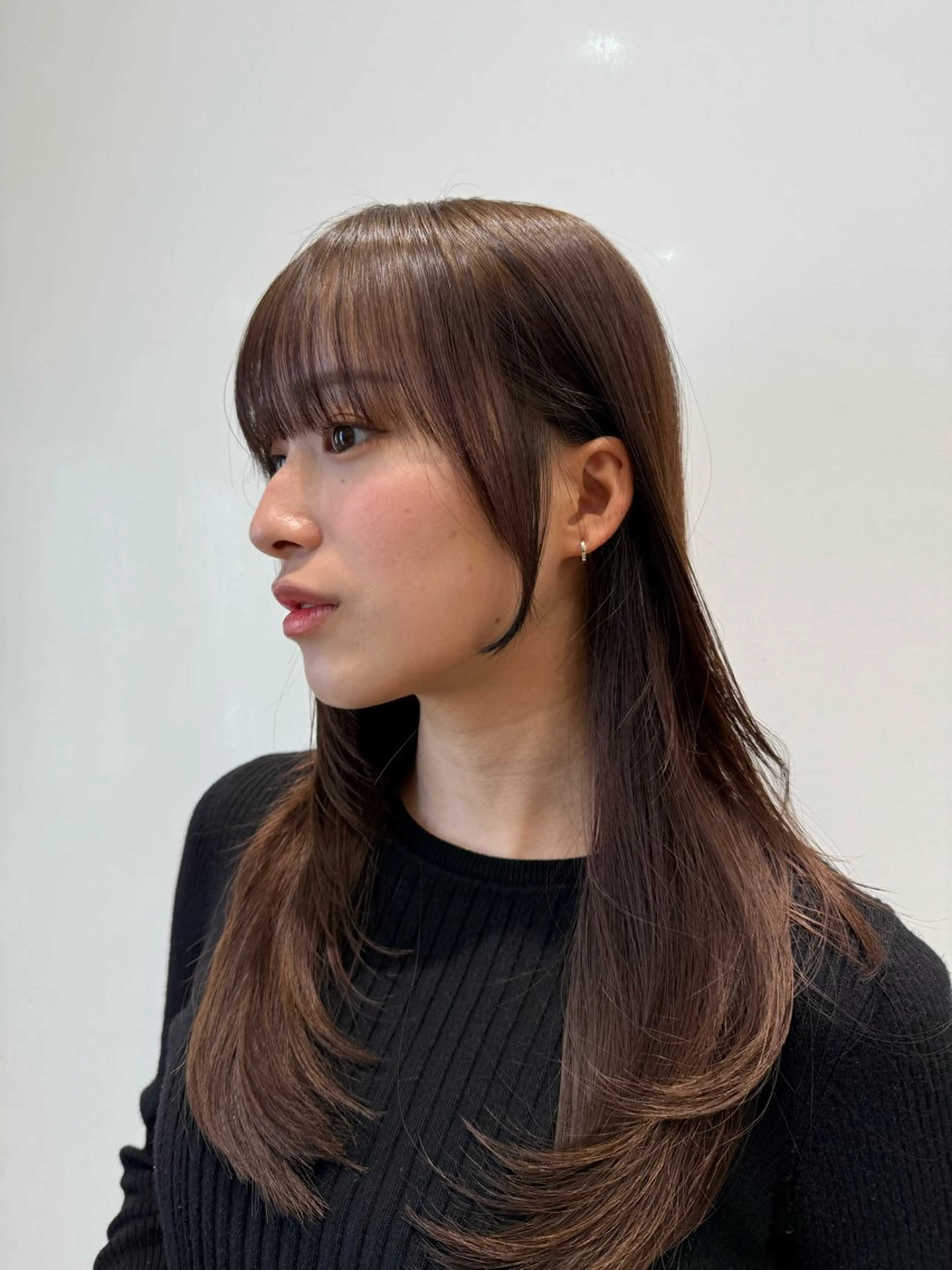 ロング カラー 透明感カラー 小顔カット トリートメント 石戸谷　海斗/韓国 レイヤー/艶カラーのヘアスタイル