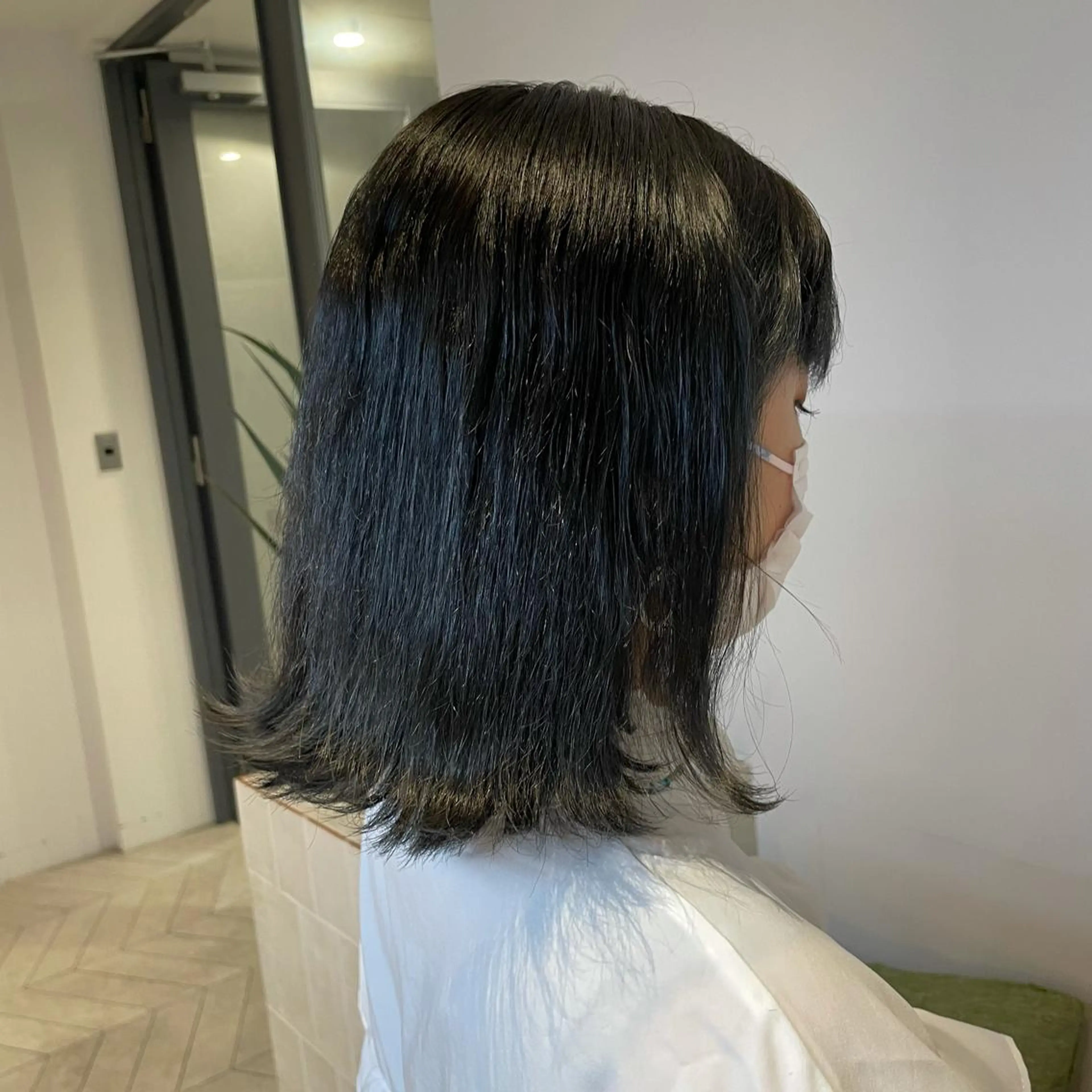 ミディアム カラー ヘアアレンジ 黒髪 ブルーカラー ブルーブラック libelle所属・✨️美髪✨️透明感カ ラー✨️大泉翔／店長のヘアスタイル