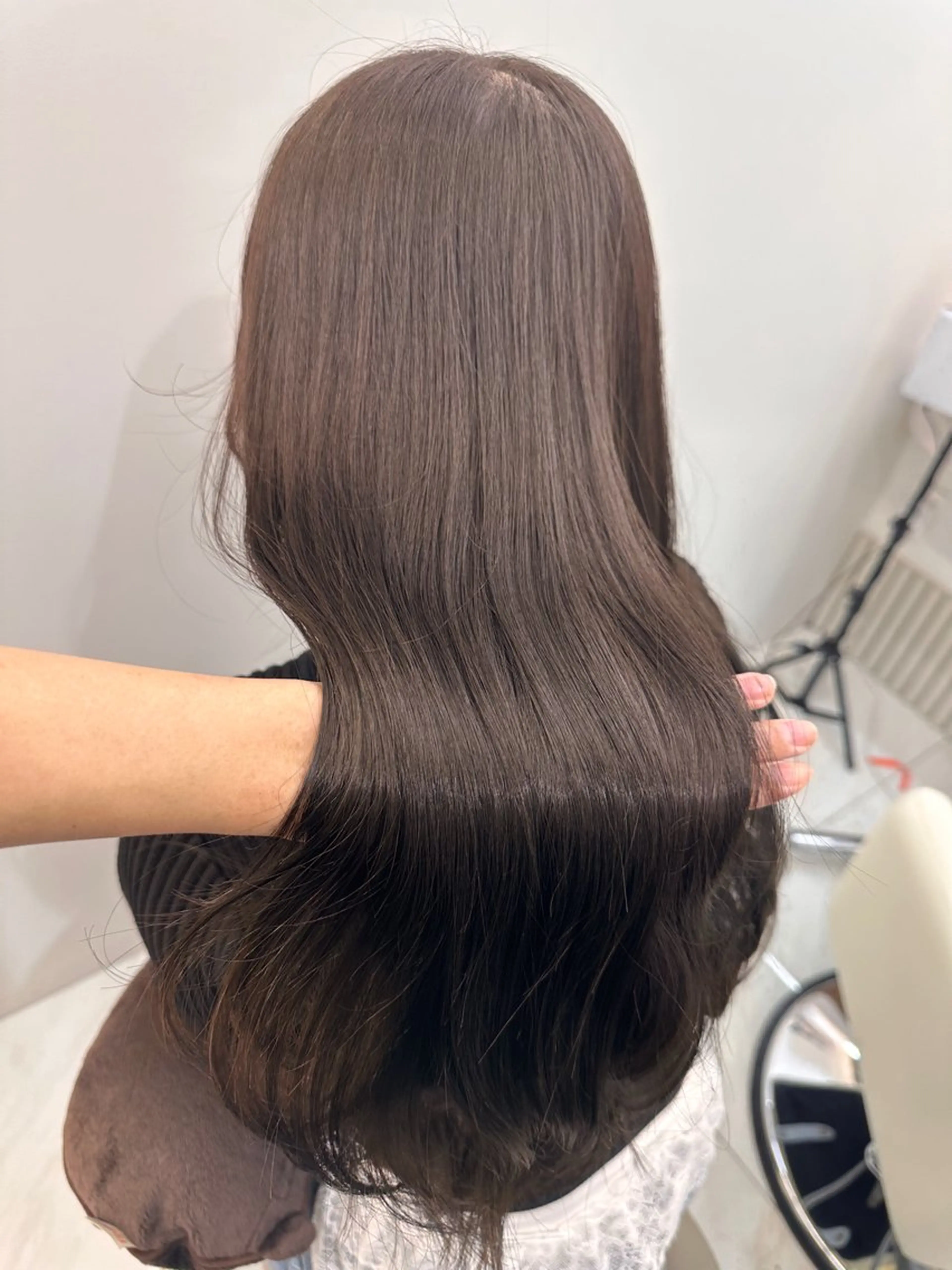 ロング カラー ヘアカラー トリートメント ヘアセット ARMONY表参道店所属・韓国風レイヤーカラー ライムのヘアスタイル