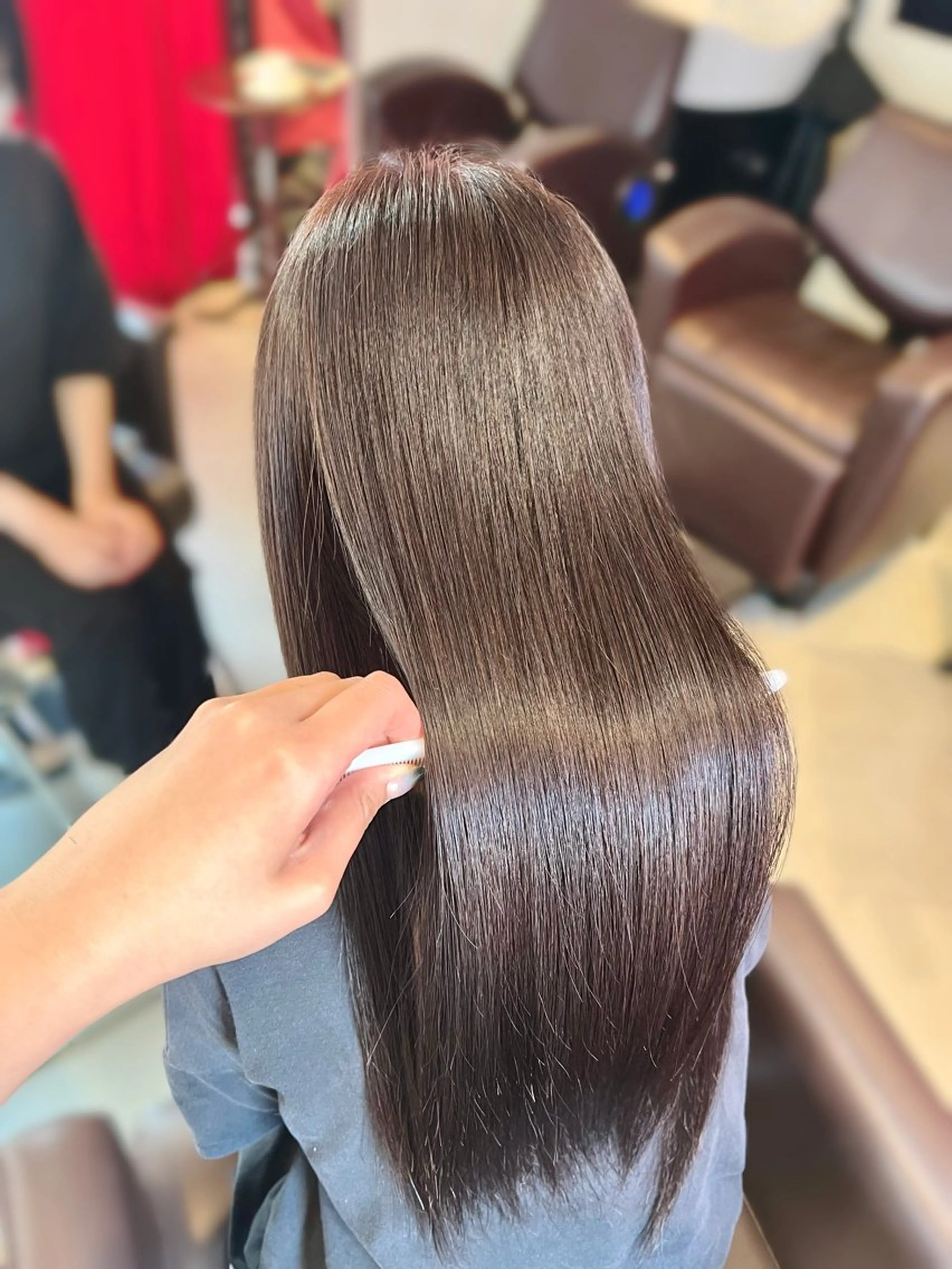 ロング カラー ブラウンカラー ショコラブラウン 髪質改善 カット ヘアカラー トリートメント 💎艶髪特化💎 ちば　ちなみのヘアスタイル