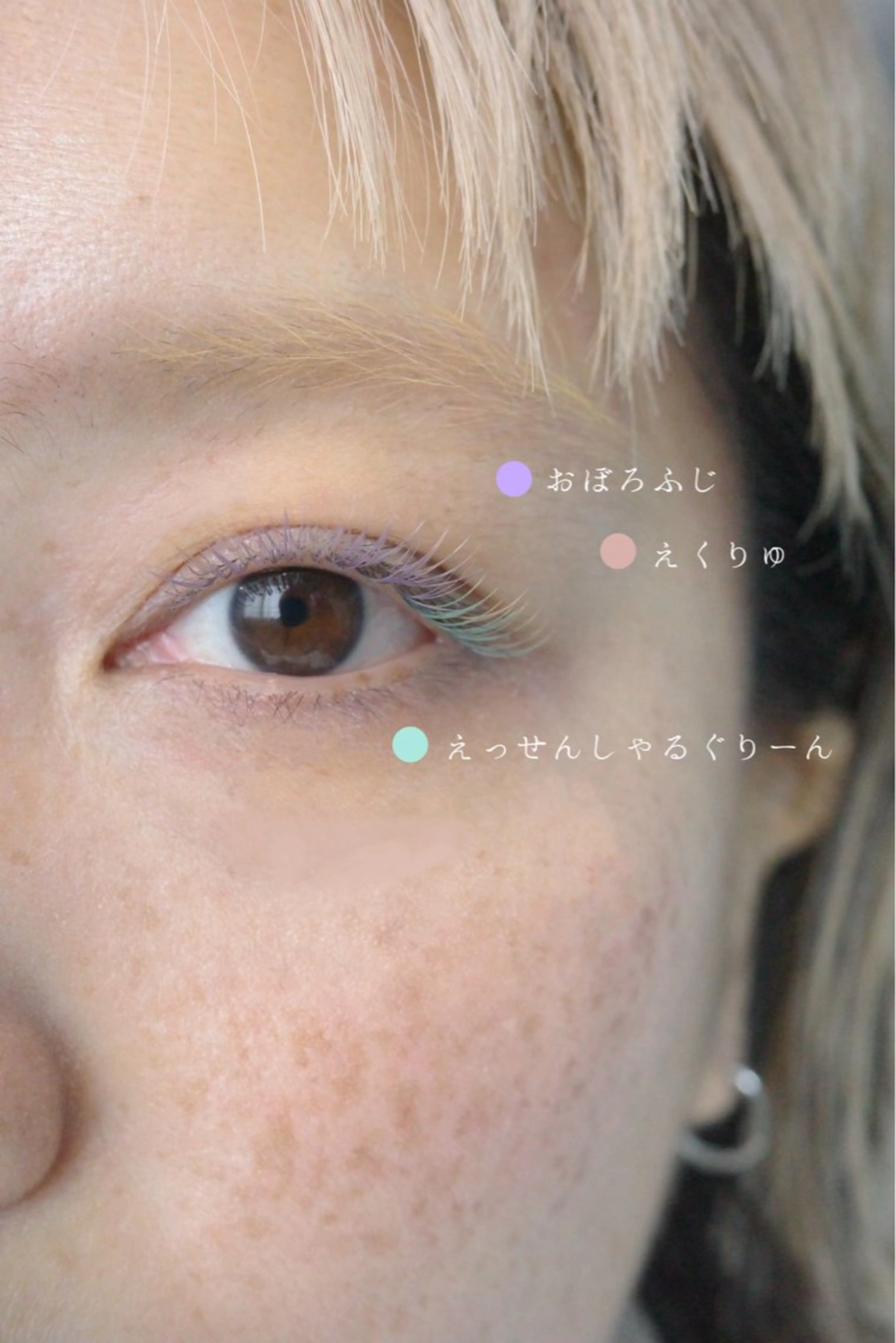 カラーエクステの撮影用のモデル様を募集します。デザインやカラー等ある程度ご希望にお応え致します。の写真