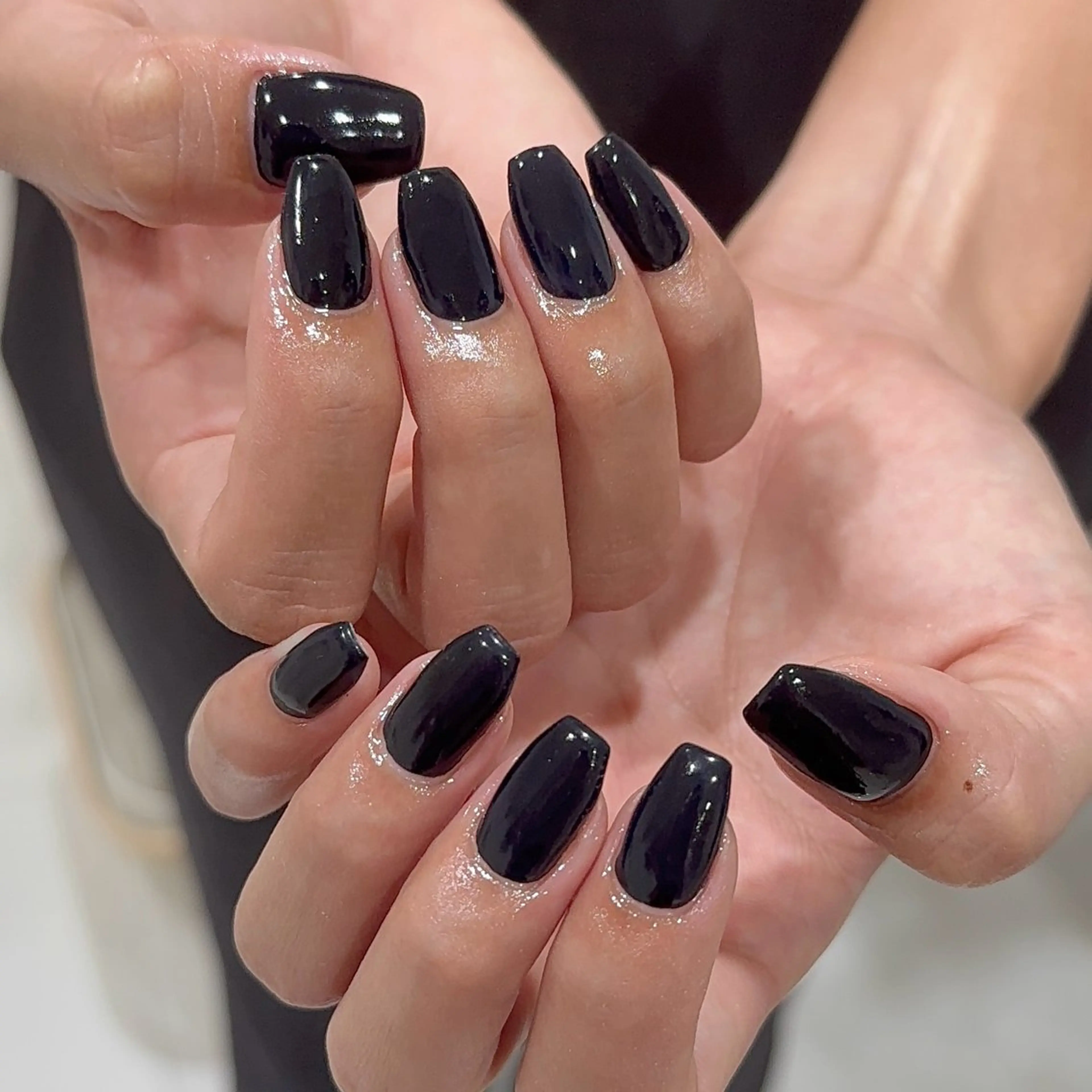 ネイル 韓国ネイル ネイビー ワンカラーネイル シンプルネイル 冬ネイル ハンドネイル Reilly nail.所属・REILLY nail salonのネイルデザイン