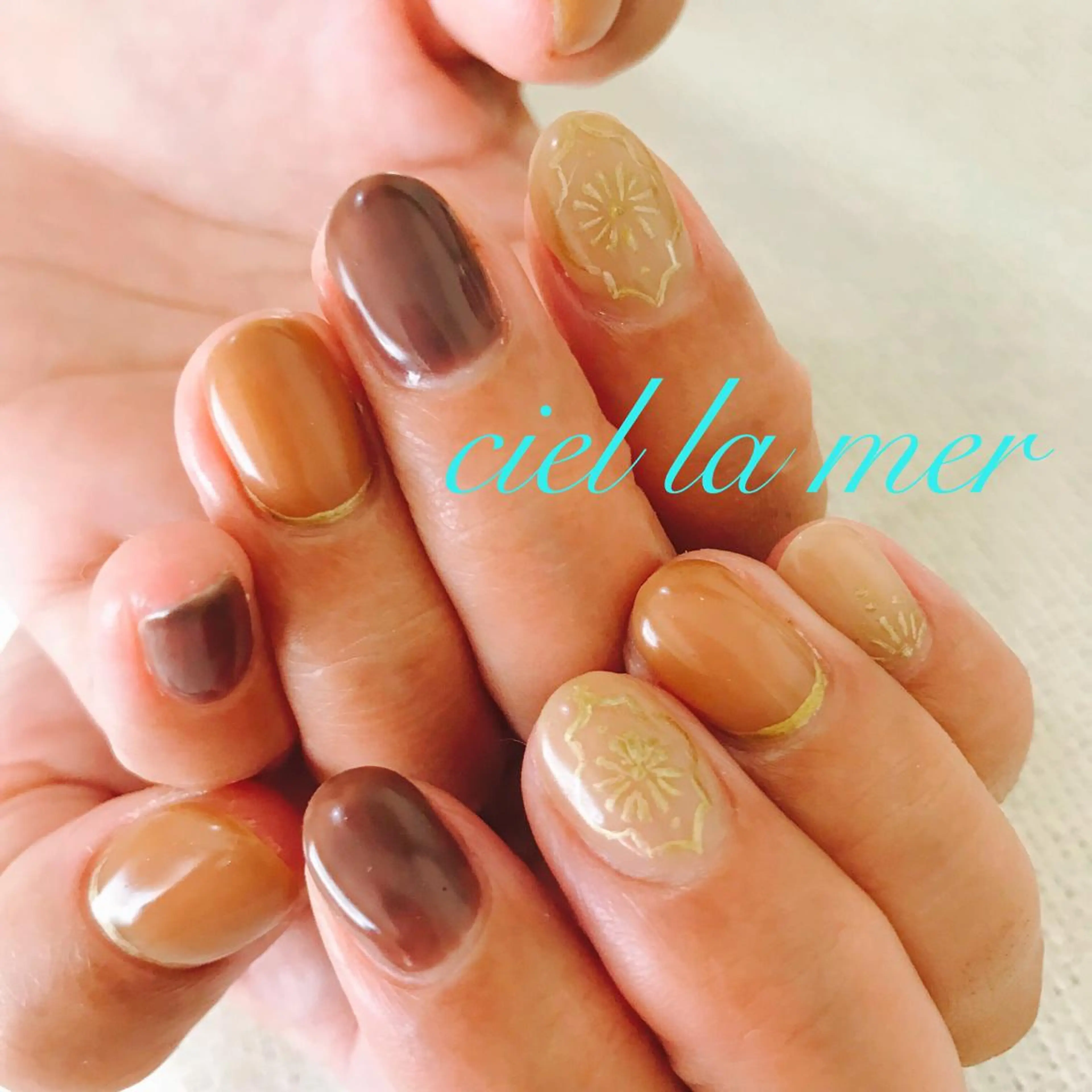 ネイル ハンドネイル フットネイル ciel la merのネイルデザイン