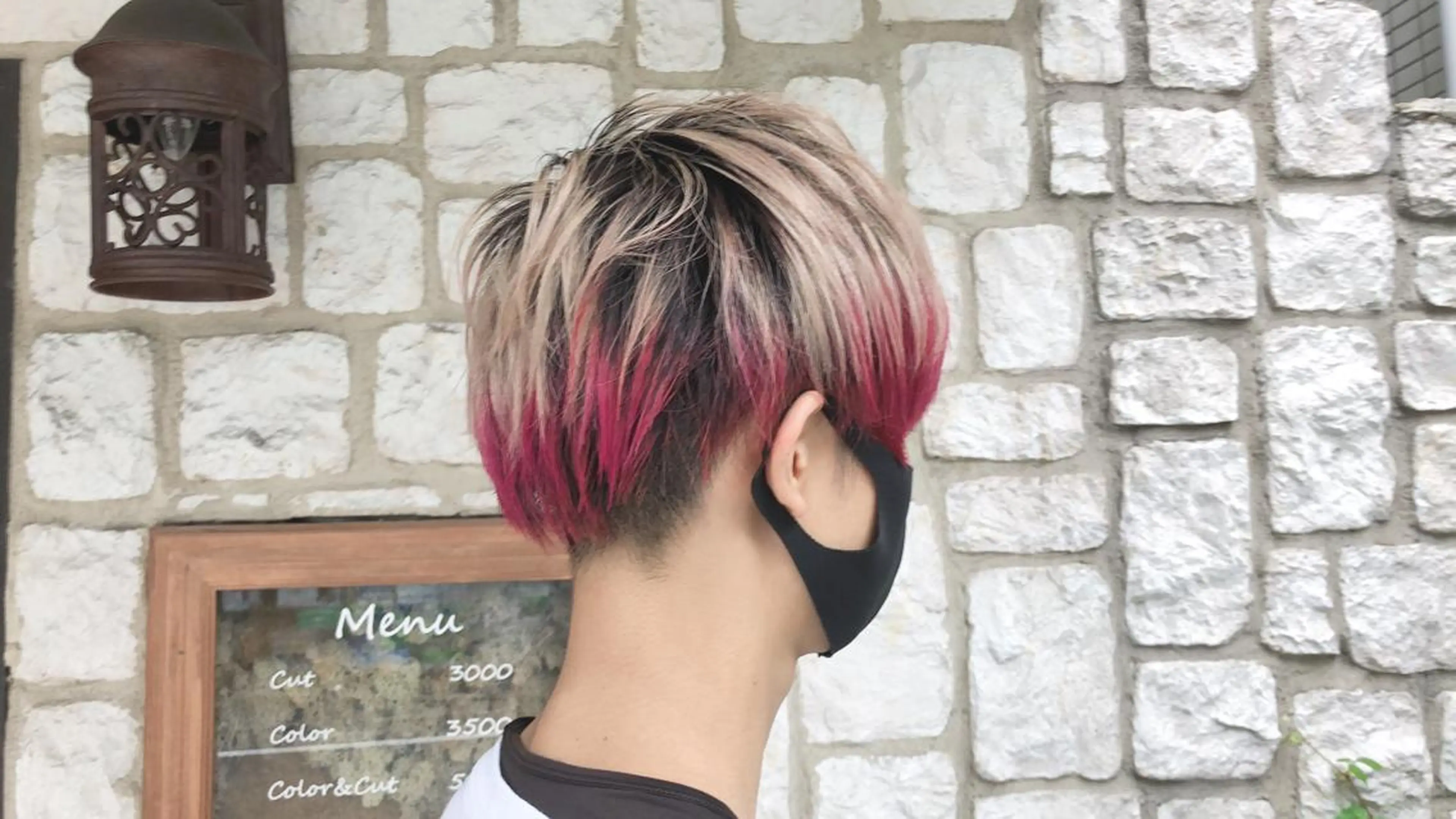 ショート カラー パーマ ヘアアレンジ メンズ キッズ ネイル マツエク・マツパ マッシュ ピンクカラー カラーマツエク ショートヘア ピンク ヘアカラー トリートメント OAK  兵庫所属・OAK 兵庫のヘアスタイル