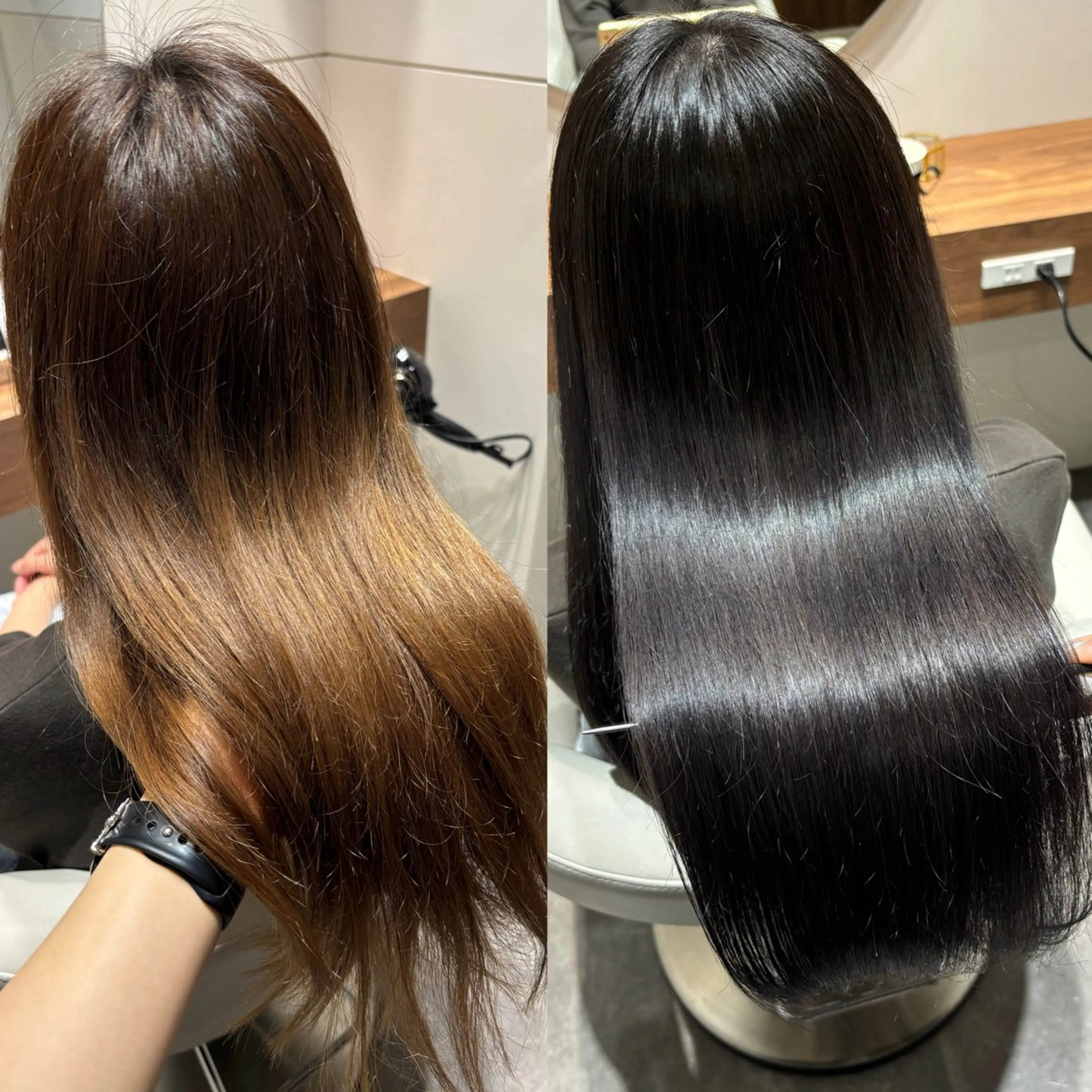 ロング ヘアカラー トリートメント 髪質改善 🤍erikaのヘアスタイル