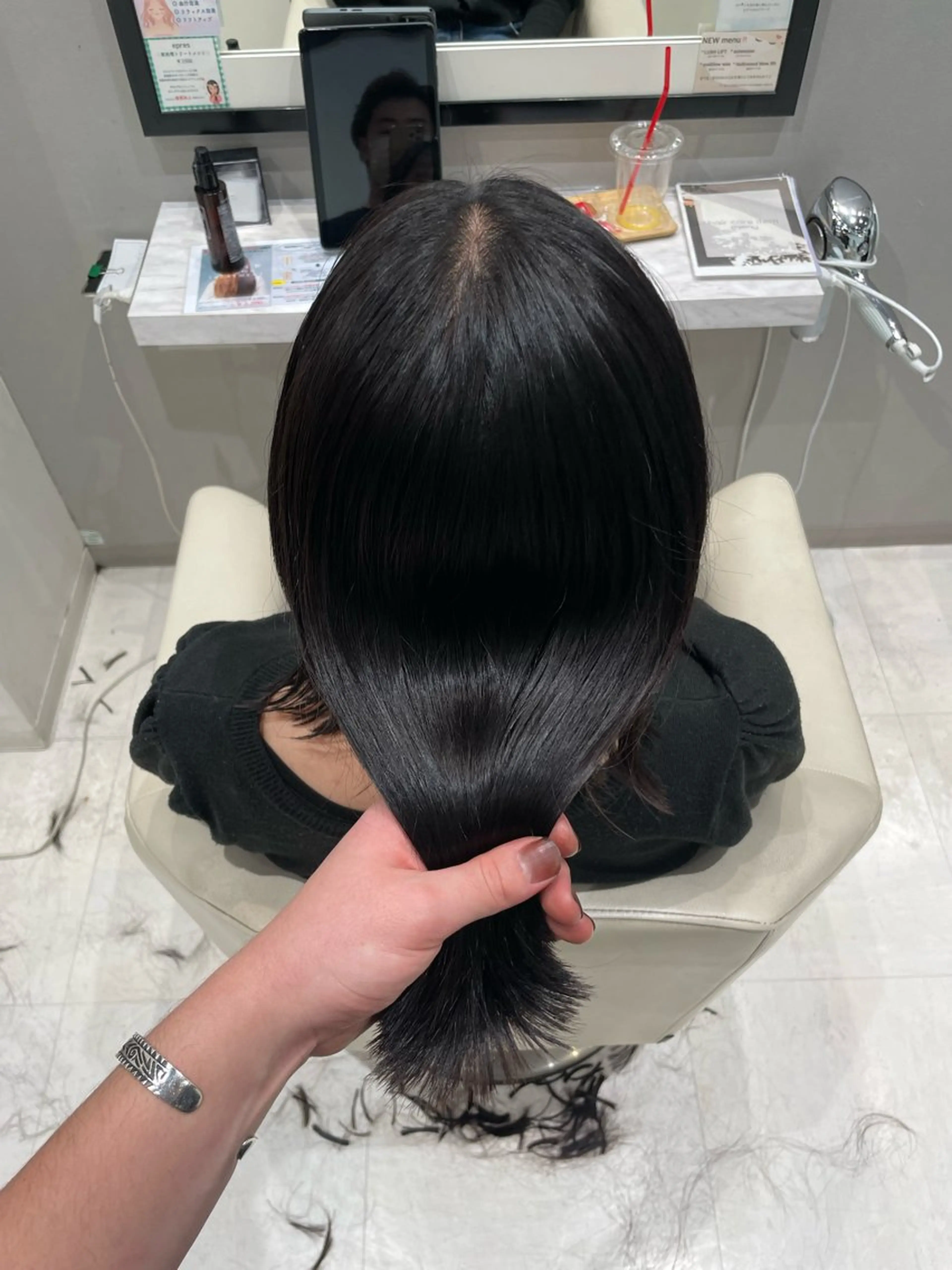 ロング カラー 透明感カラー カット ヘアカラー トリートメント k-two✨たき艶感 カラー／美髪矯正のヘアスタイル