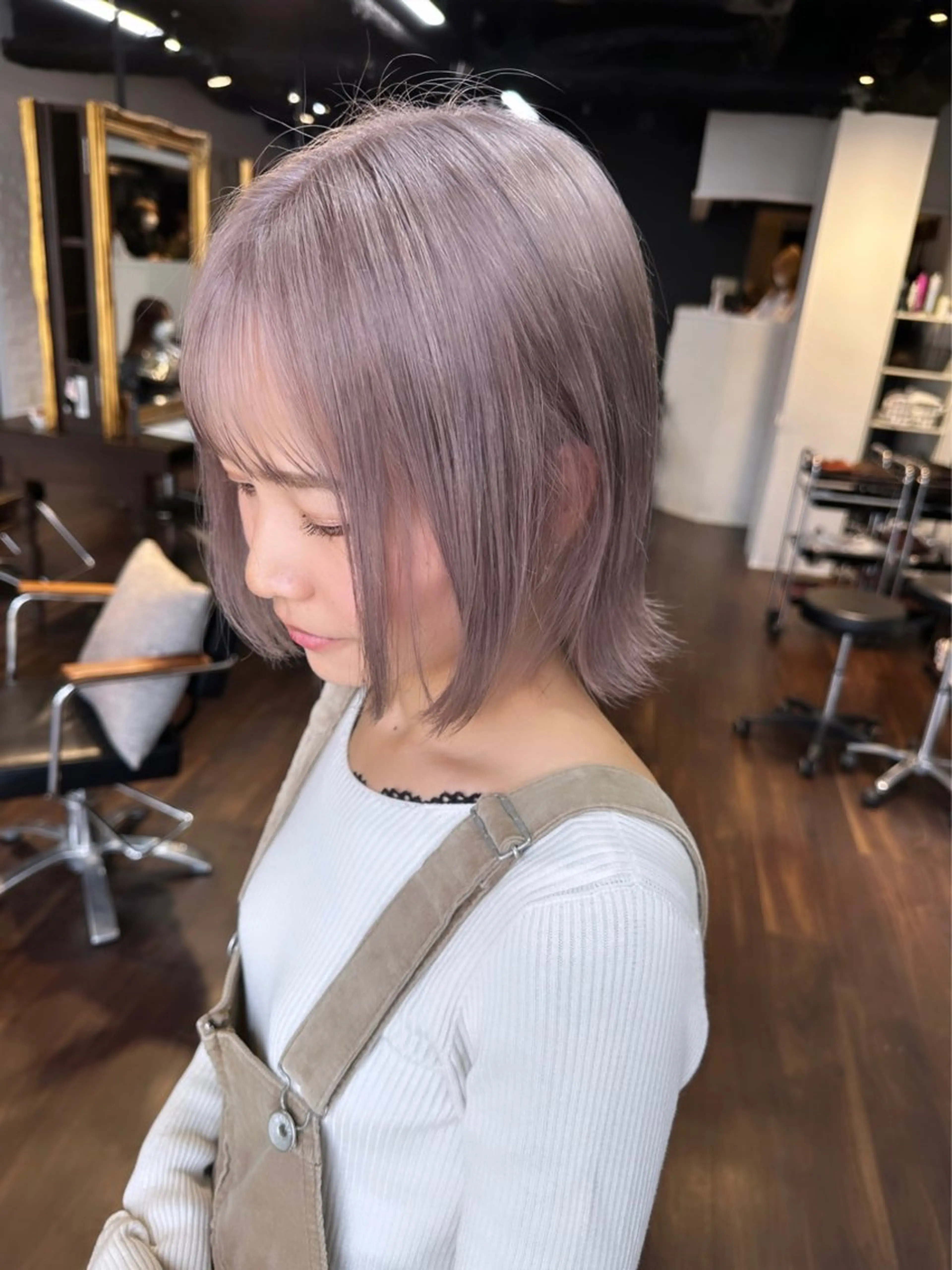 ショート カラー ヘアアレンジ カット ヘアカラー トリートメント 心斎橋ダブルカラー ボブ/レイヤーのヘアスタイル