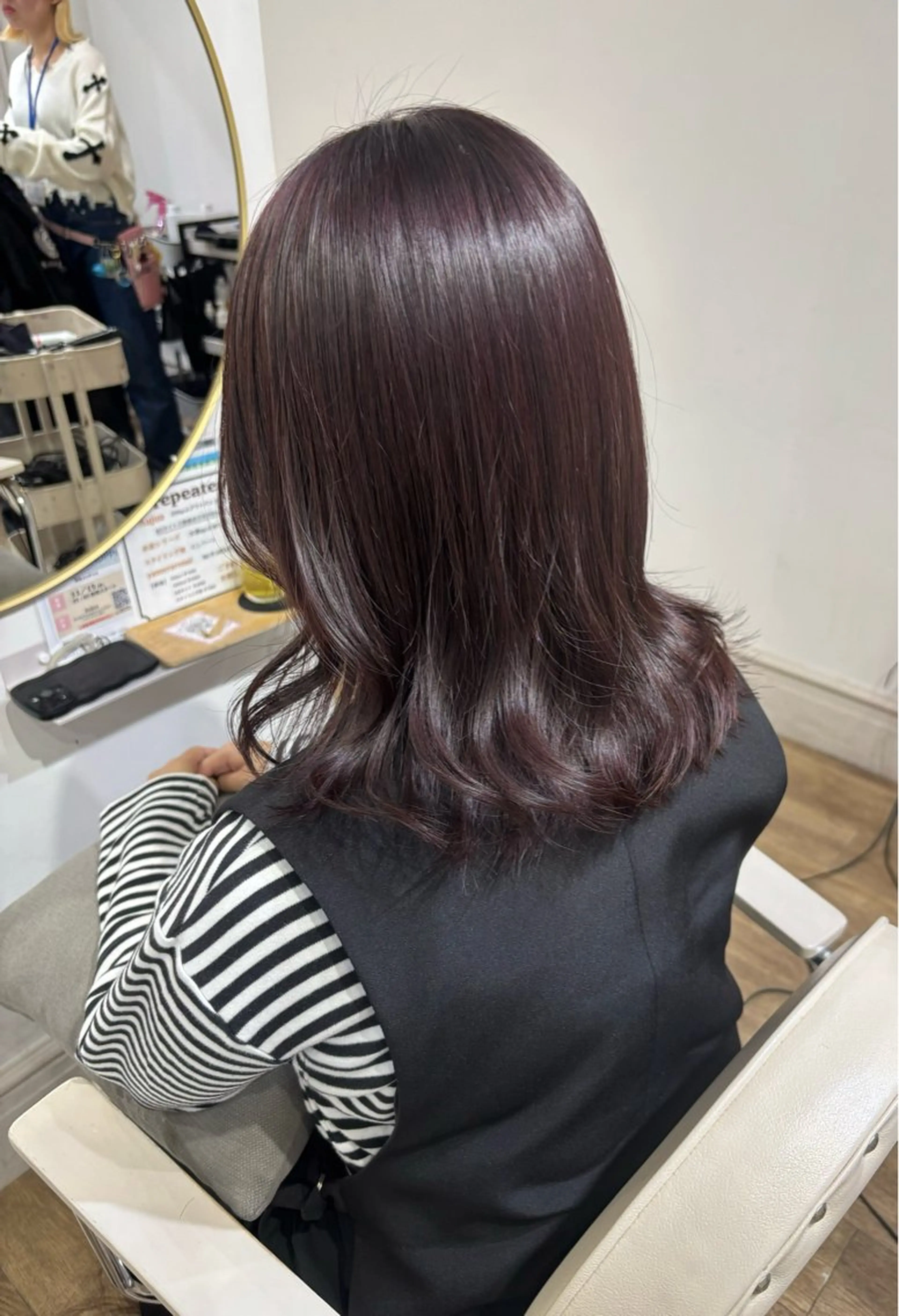 セミロング カラー カット ヘアカラー トリートメント Risa🐈‍⬛/ グレージュ/透明感のヘアスタイル