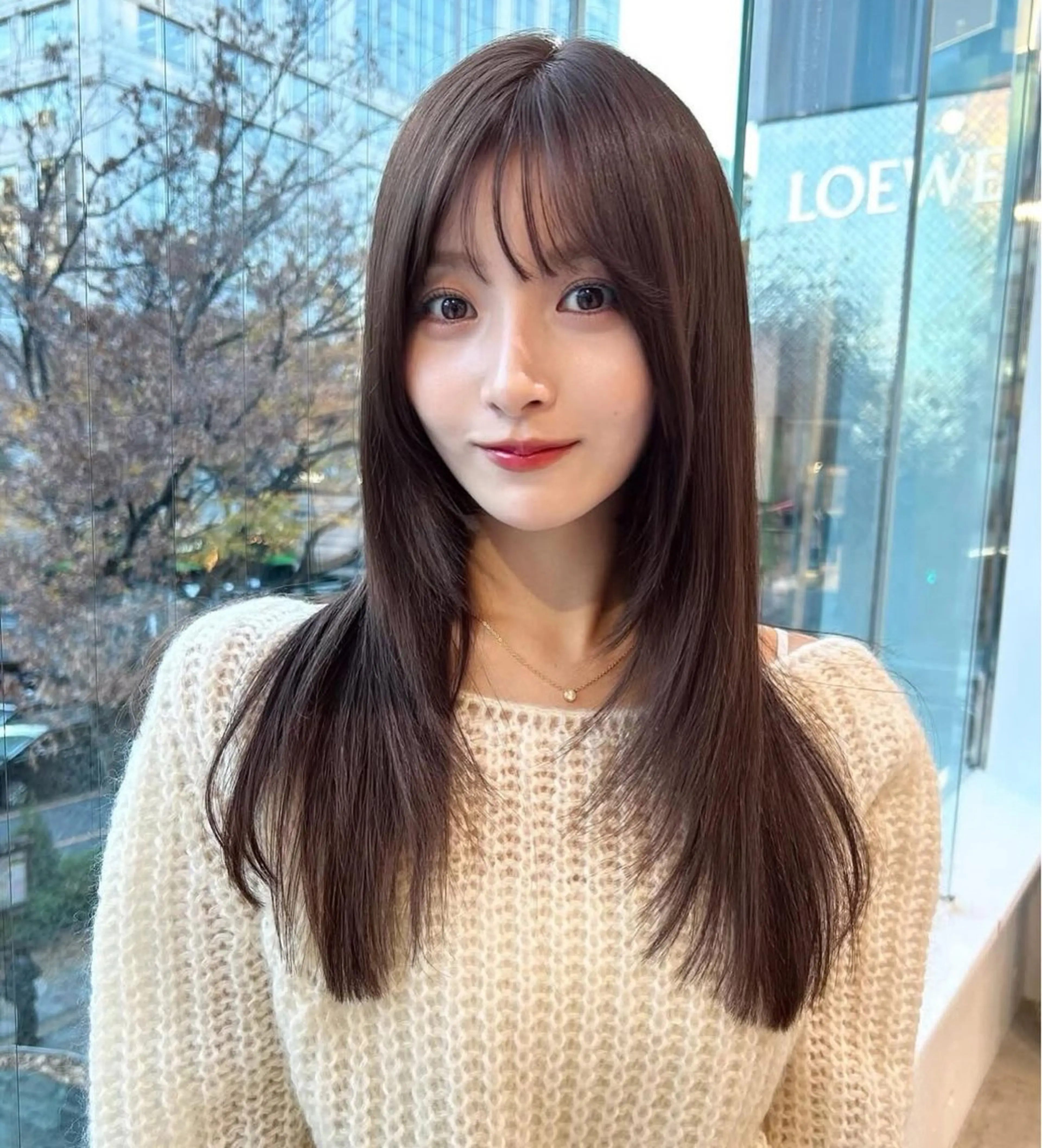 セミロング カラー 渋谷/駅近/徒歩4分 /生田レイのヘアスタイル