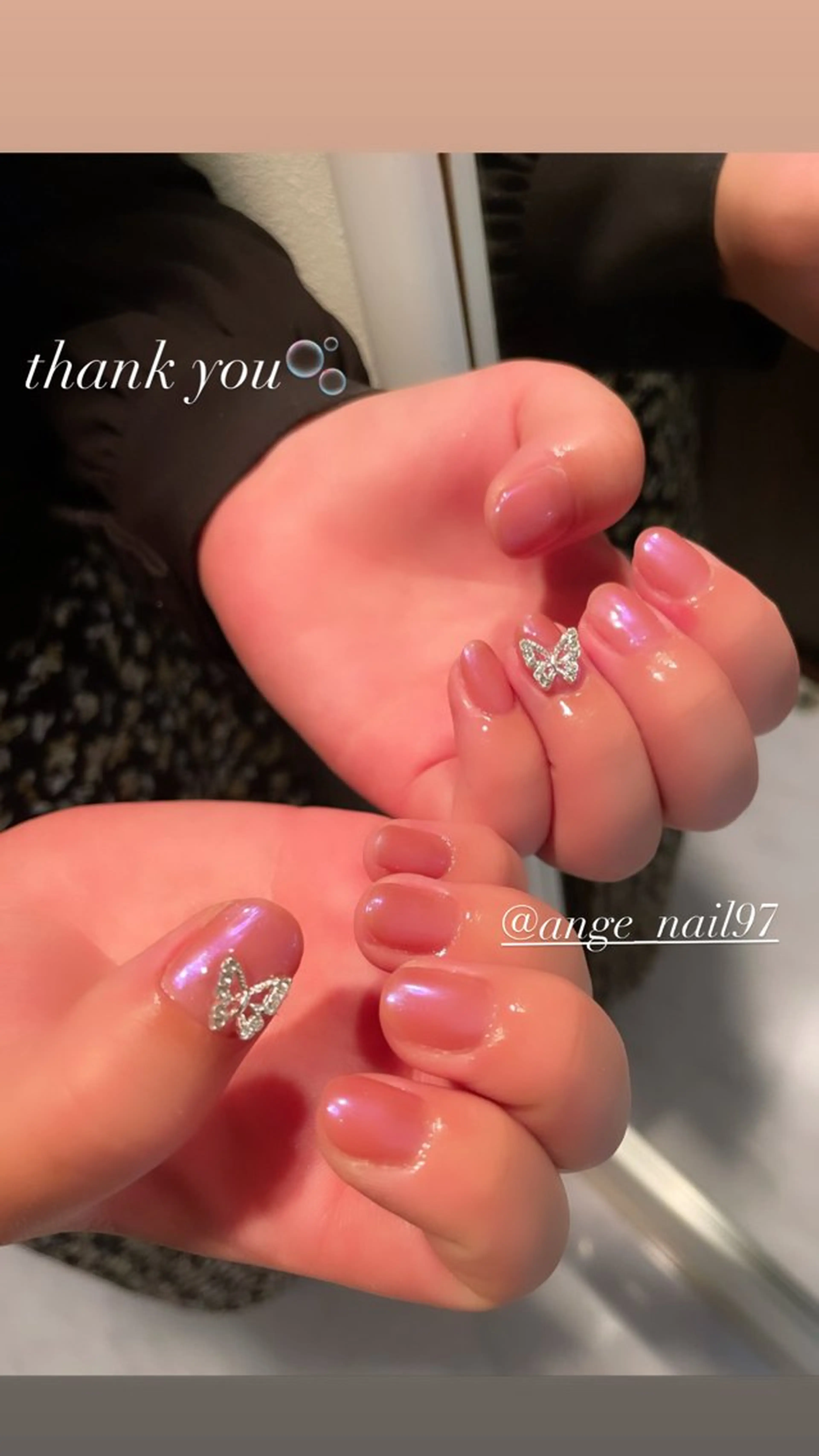 ネイル オーロラネイル ジェルネイル ピンク ショートネイル Nail salon 🎀Angeのネイルデザイン