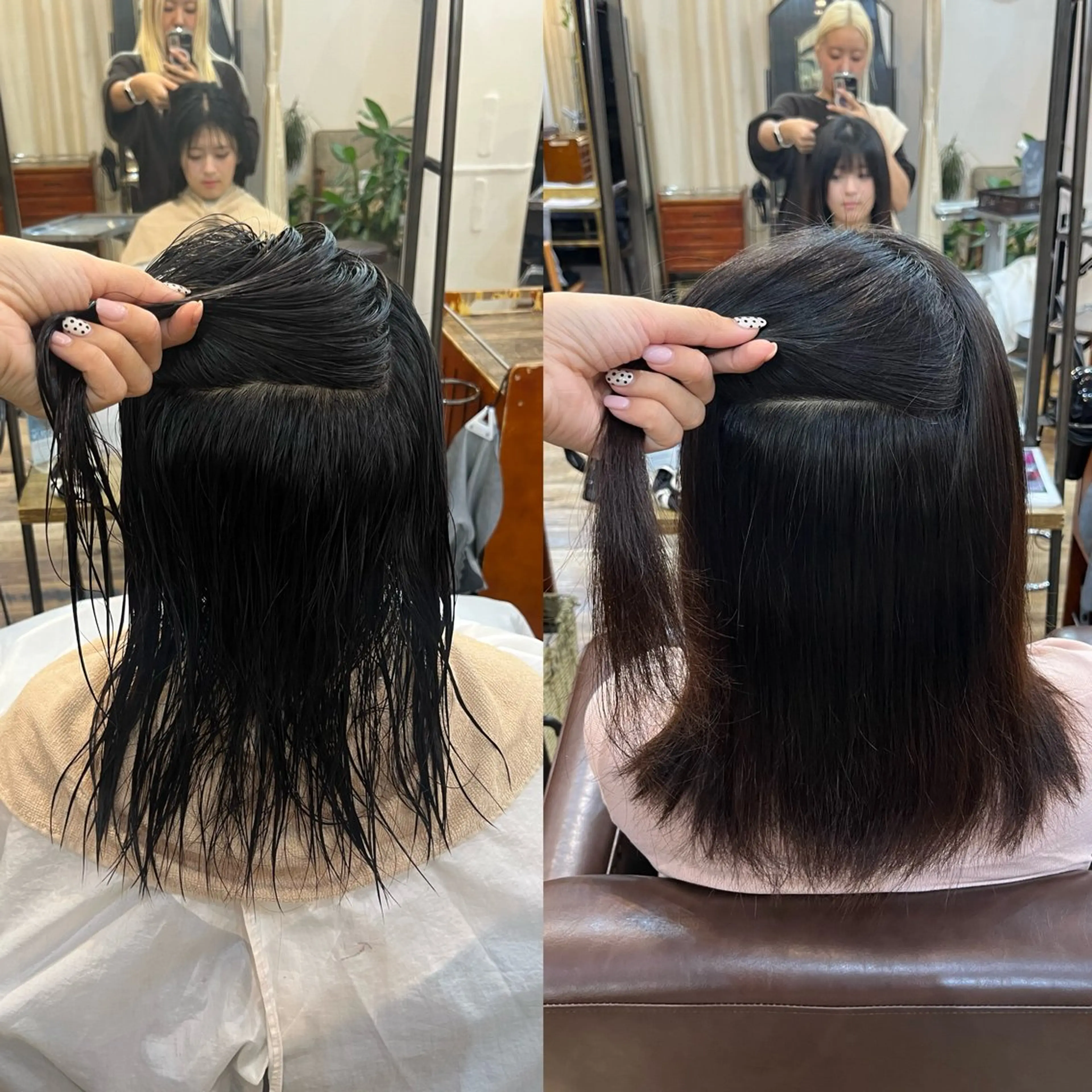 ロング 縮毛矯正 縮毛矯正 清水 こなねのヘアスタイル
