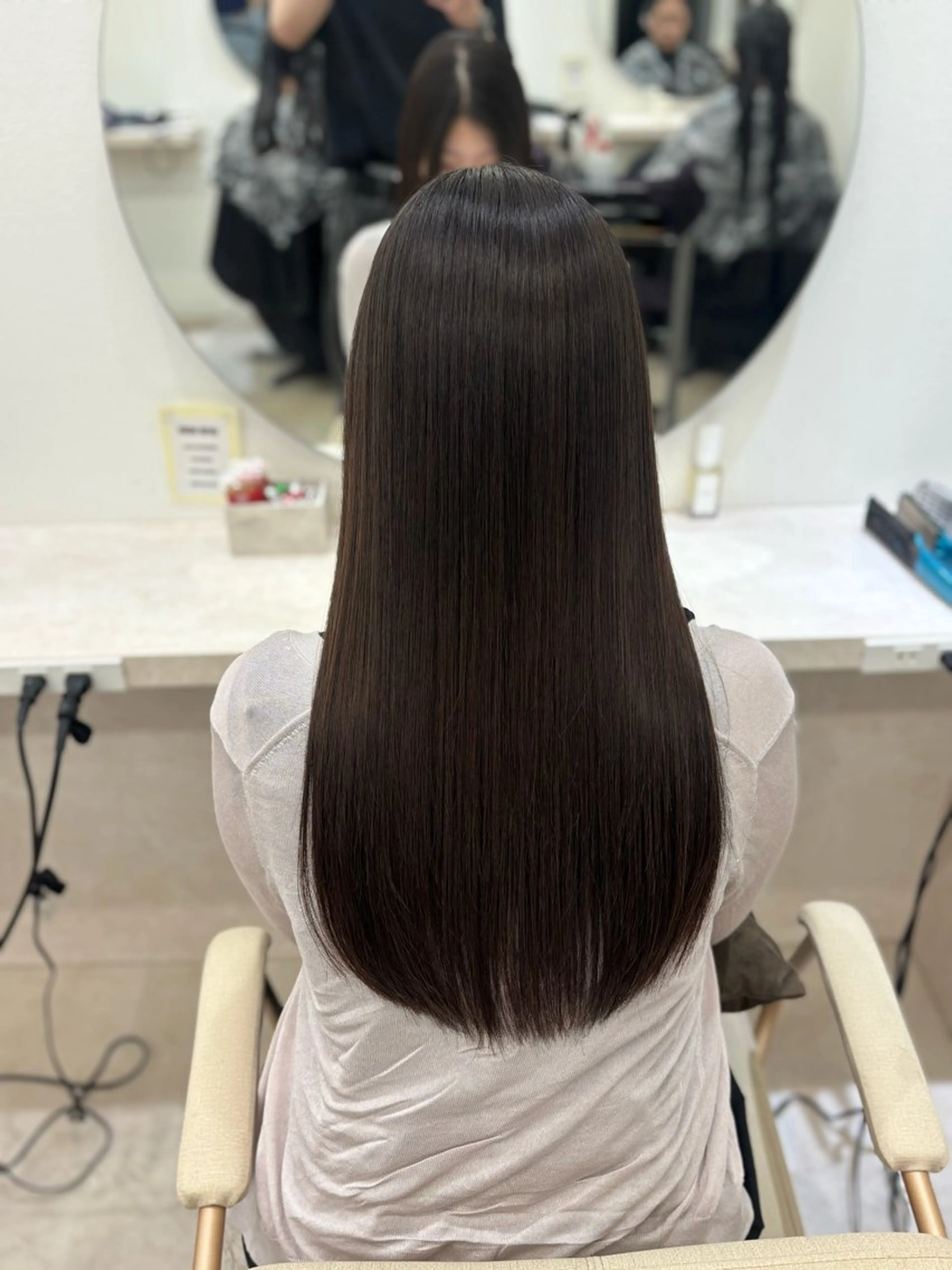 ロング カット 縮毛矯正 トリートメント 梅田髪質改善 /星野綾哉のヘアスタイル