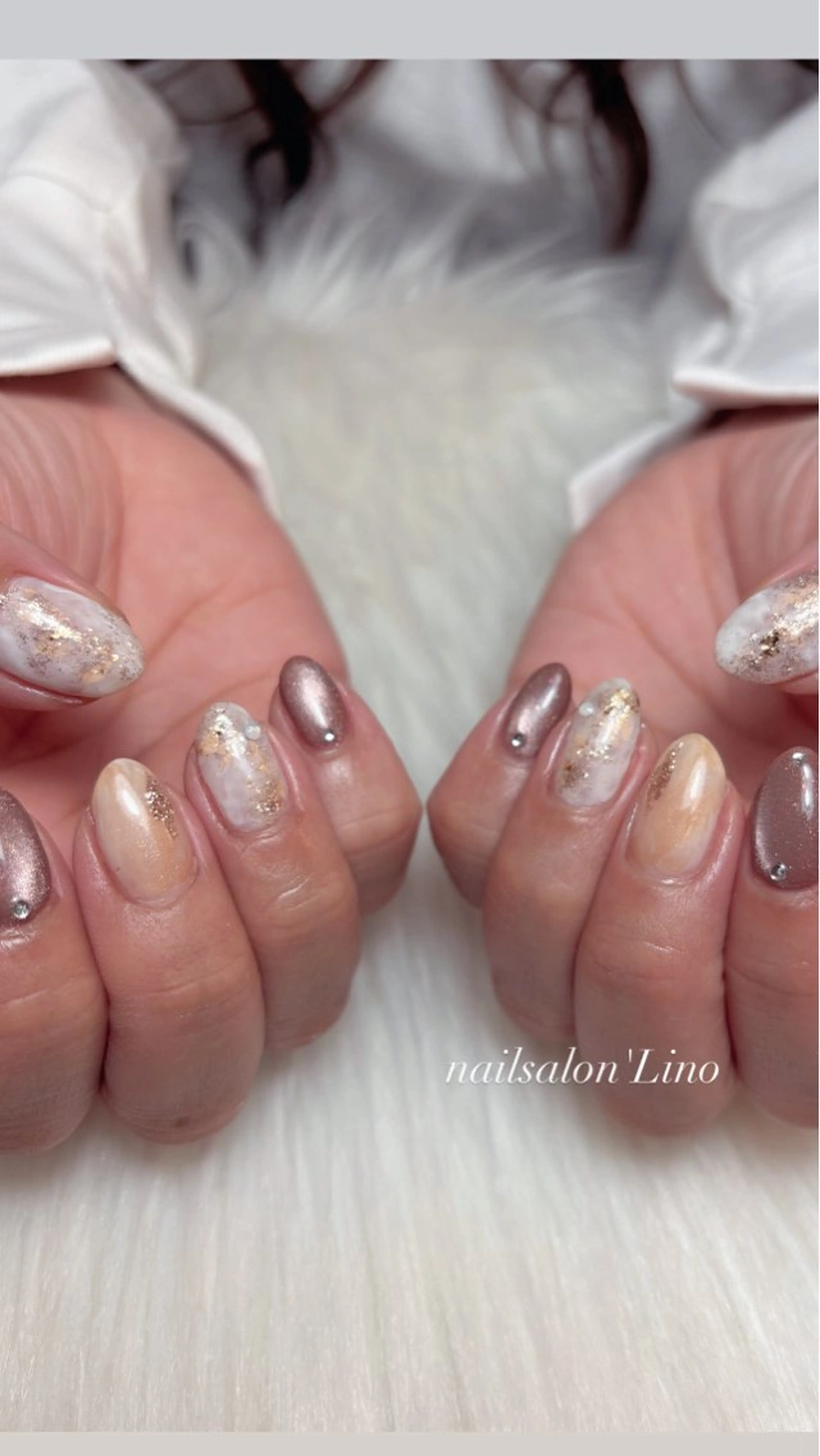 ネイル マグネットネイル ハンドネイル Lino𓂃⟡.· Chizuruのネイルデザイン