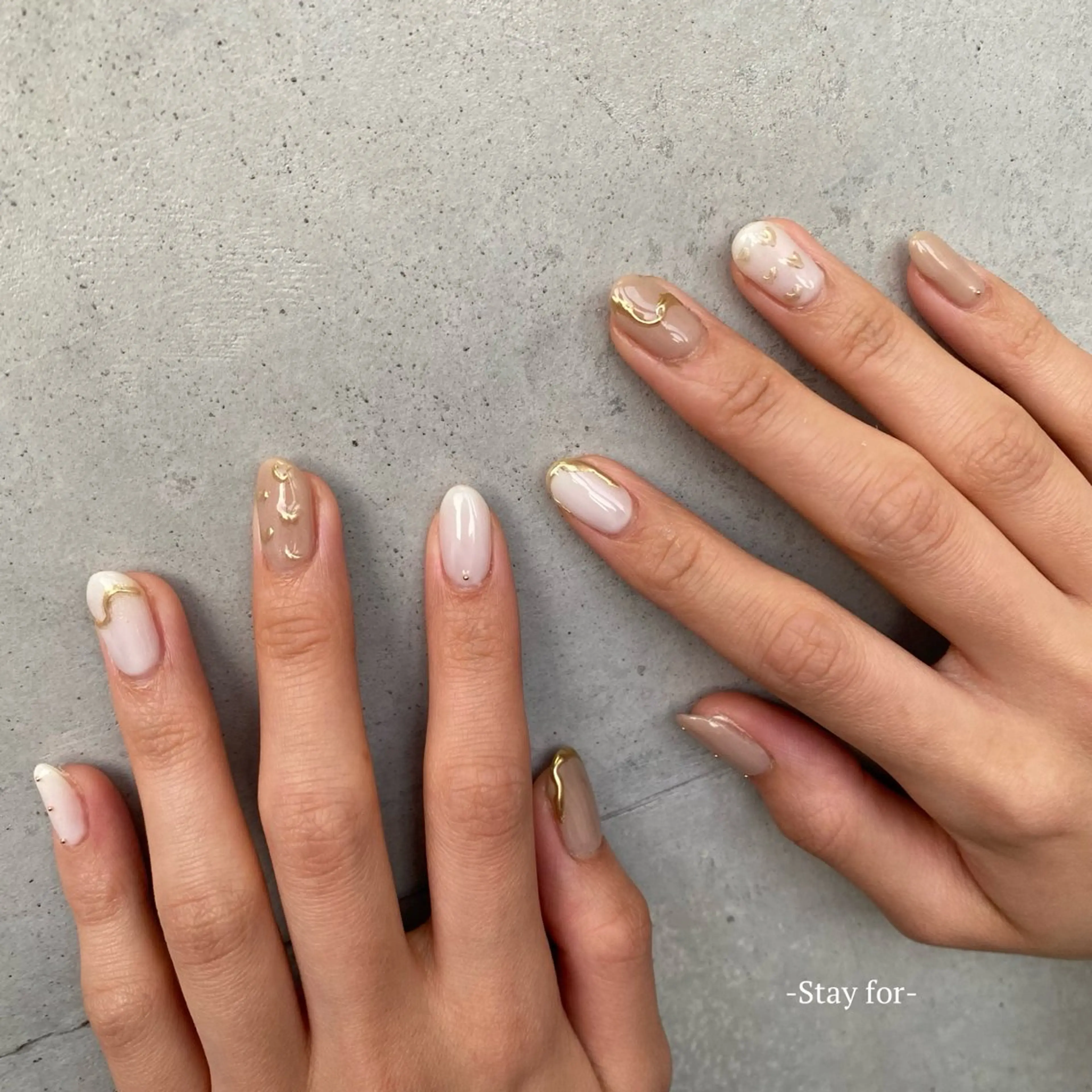 ネイル ニュアンスネイル Stay for_ Sanaのネイルデザイン