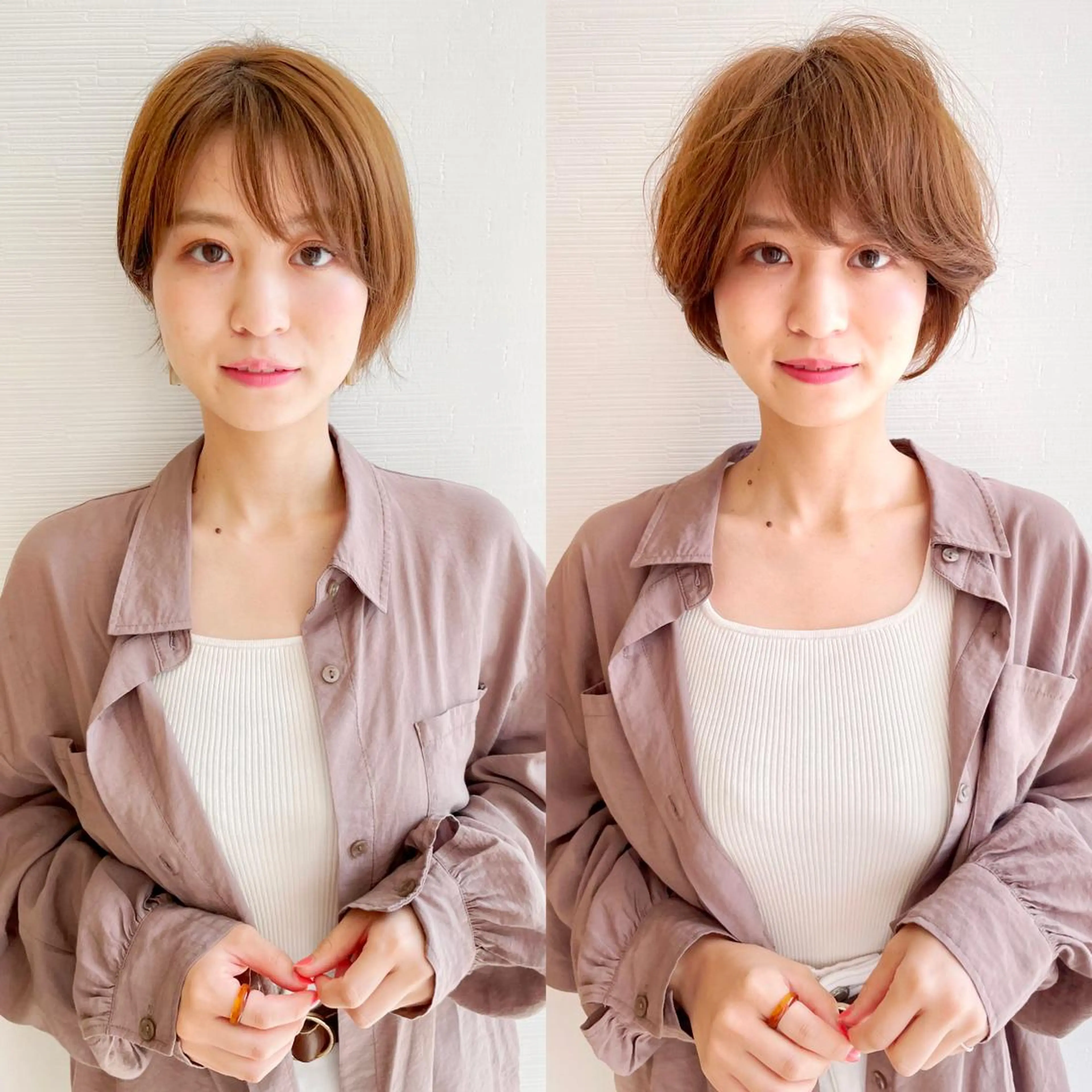 ショート カラー カット ヘアカラー LucksiMie 銀座店所属・【韓国　レイヤー 髪質改善✨】かずのヘアスタイル