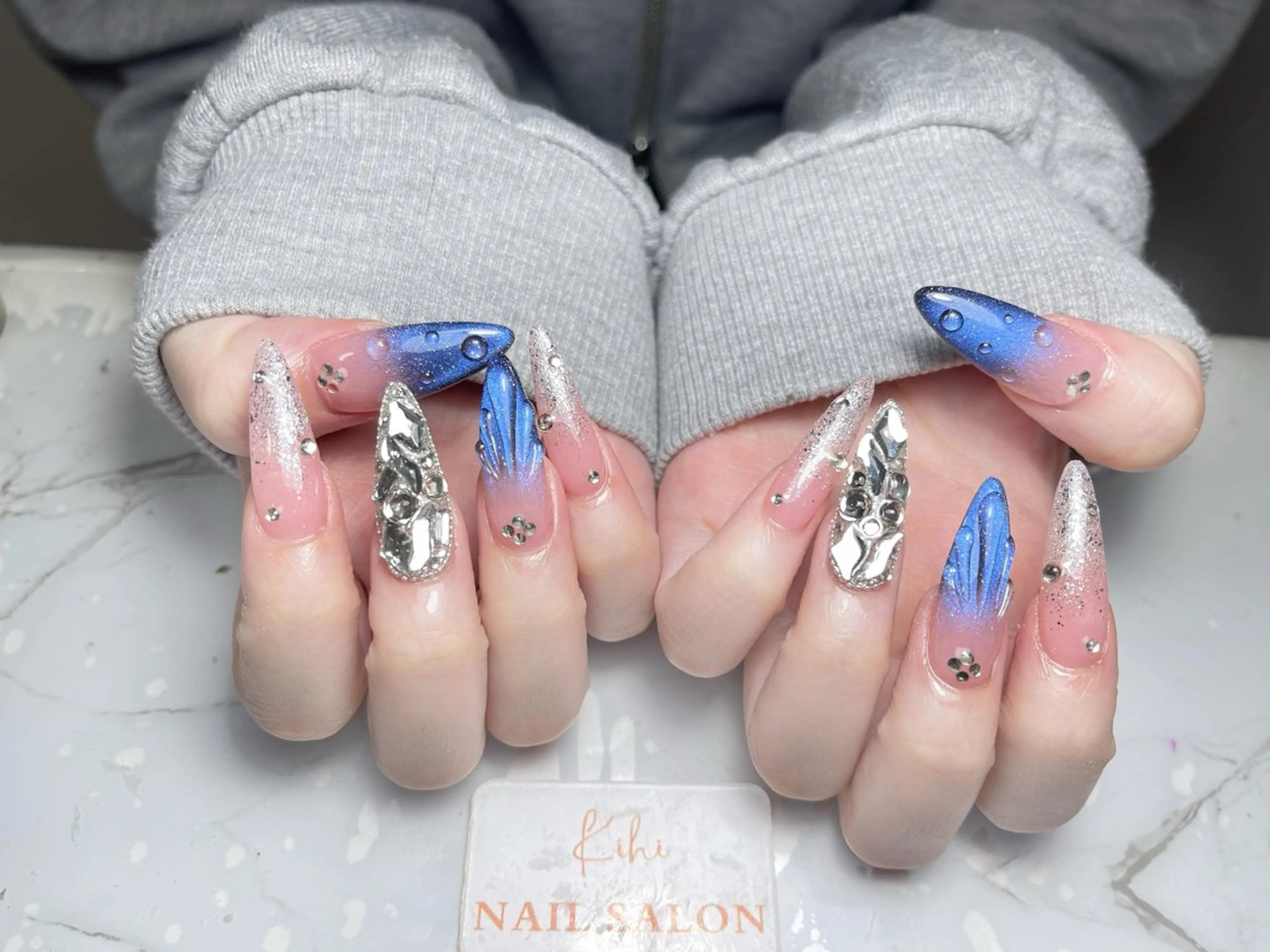 ネイル アートネイル フレンチネイル ジェルネイル グラデーション 韓国ネイル Nail Salon Kihi さくらのネイルデザイン