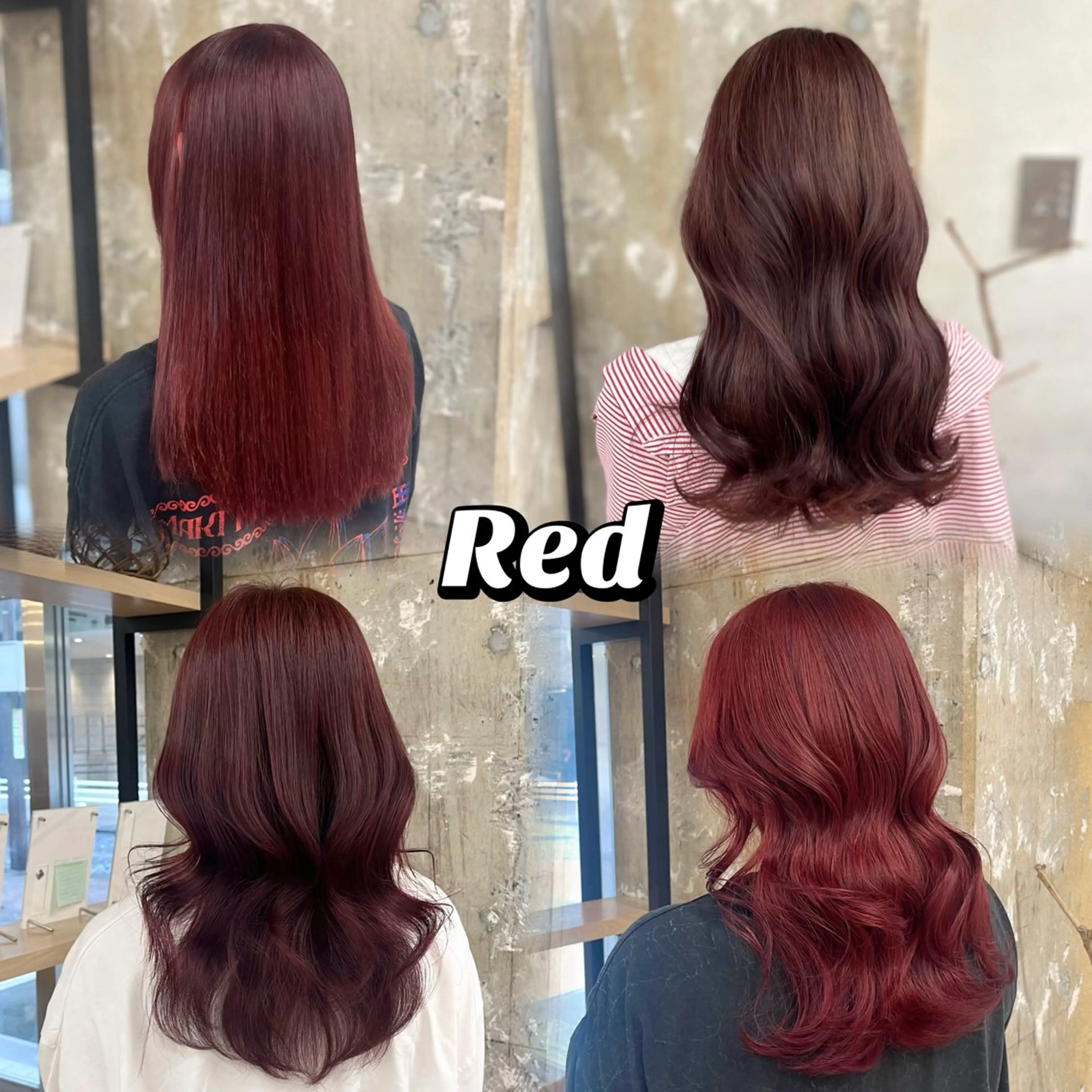 カラー レッドカラー 寒色 ♡ レイヤー ┊︎miyuのヘアスタイル