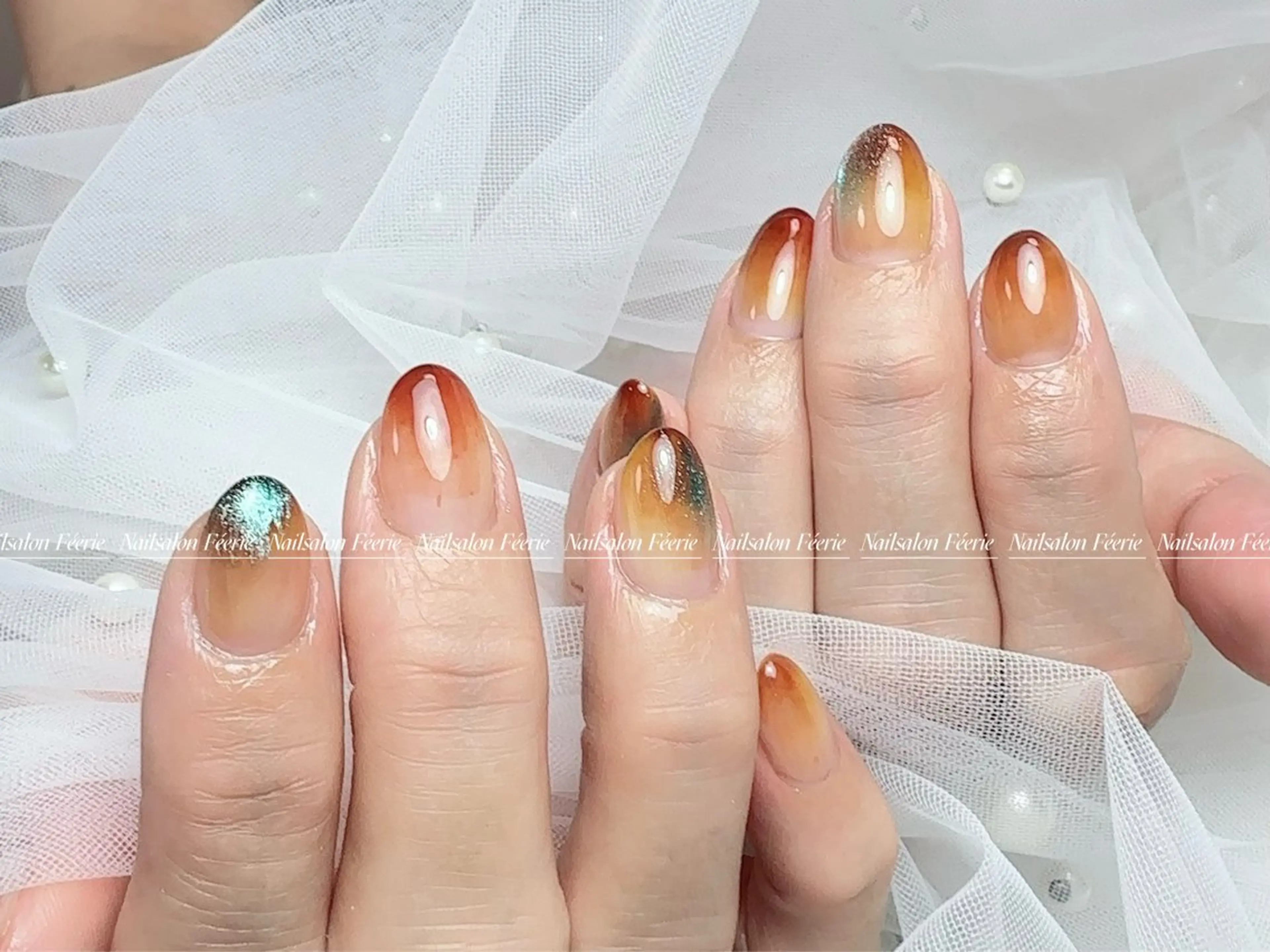 ネイル 成人式 長さ出し フットネイル フレンチネイル ジェルネイル ハンドネイル ハンドケア nail salon Feerieのネイルデザイン