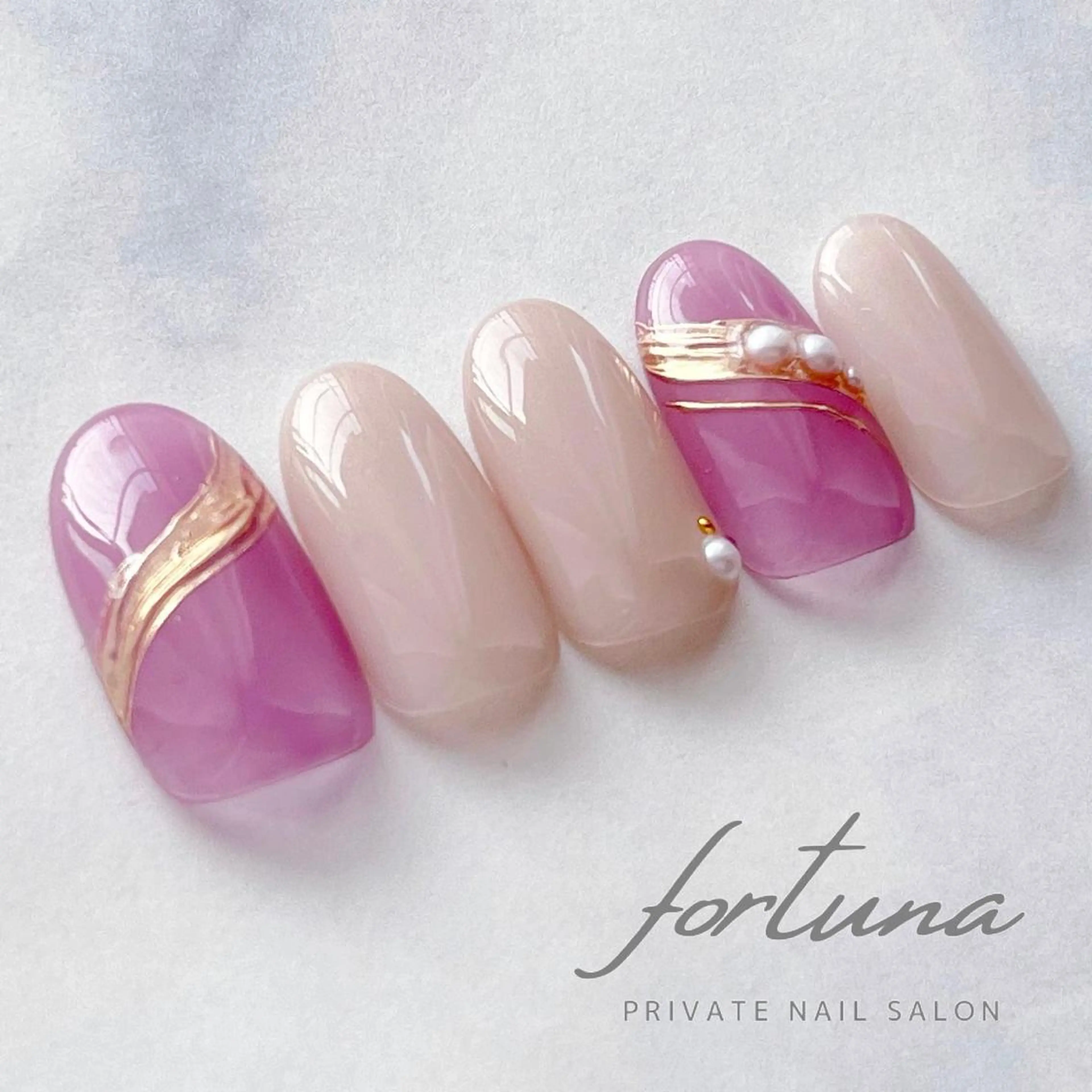 ネイル アートネイル ミラーネイル ハンドネイル fortuna 武藤裕美のネイルデザイン