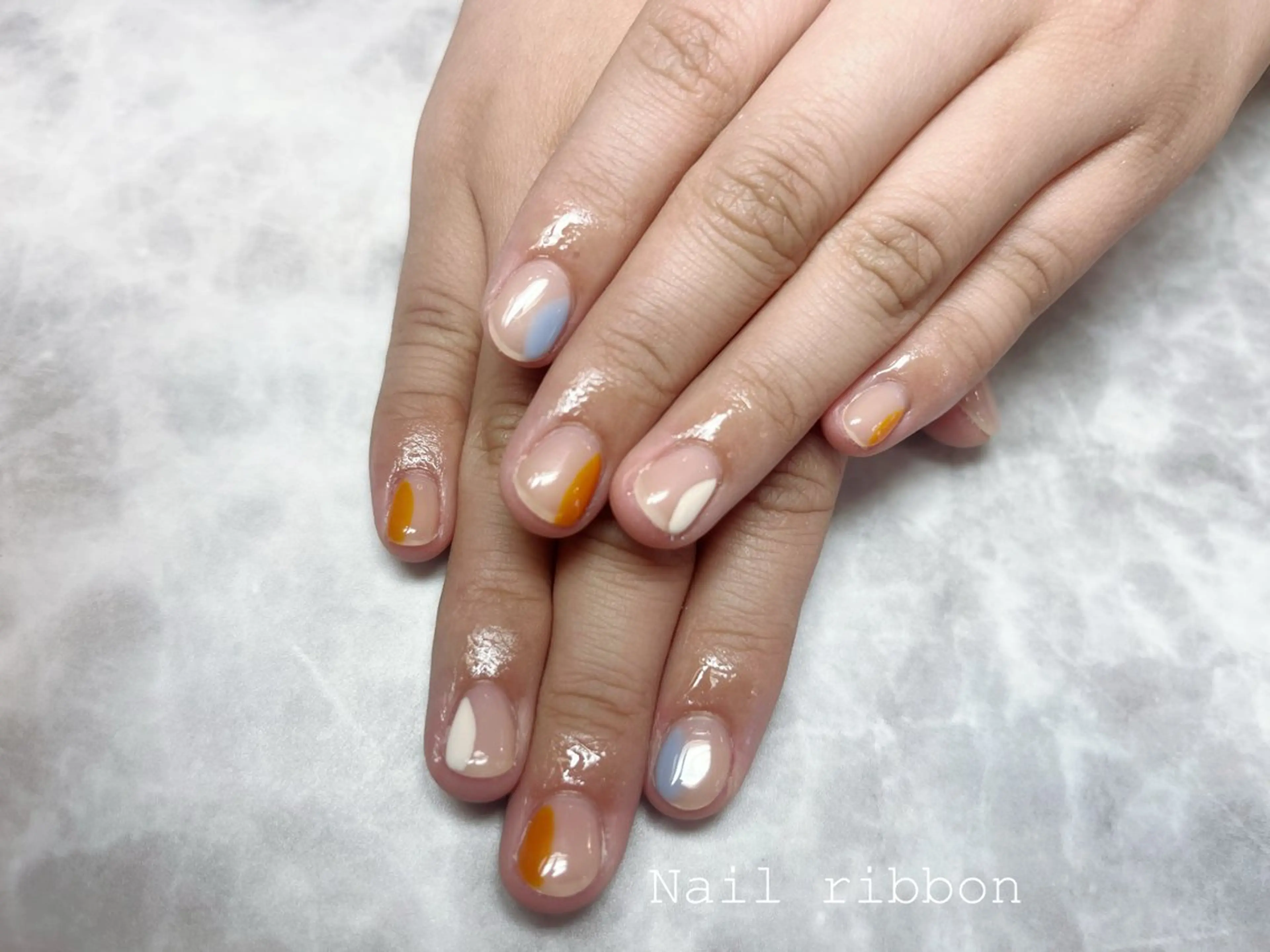 ネイル ネイルリボン 笠井のネイルデザイン