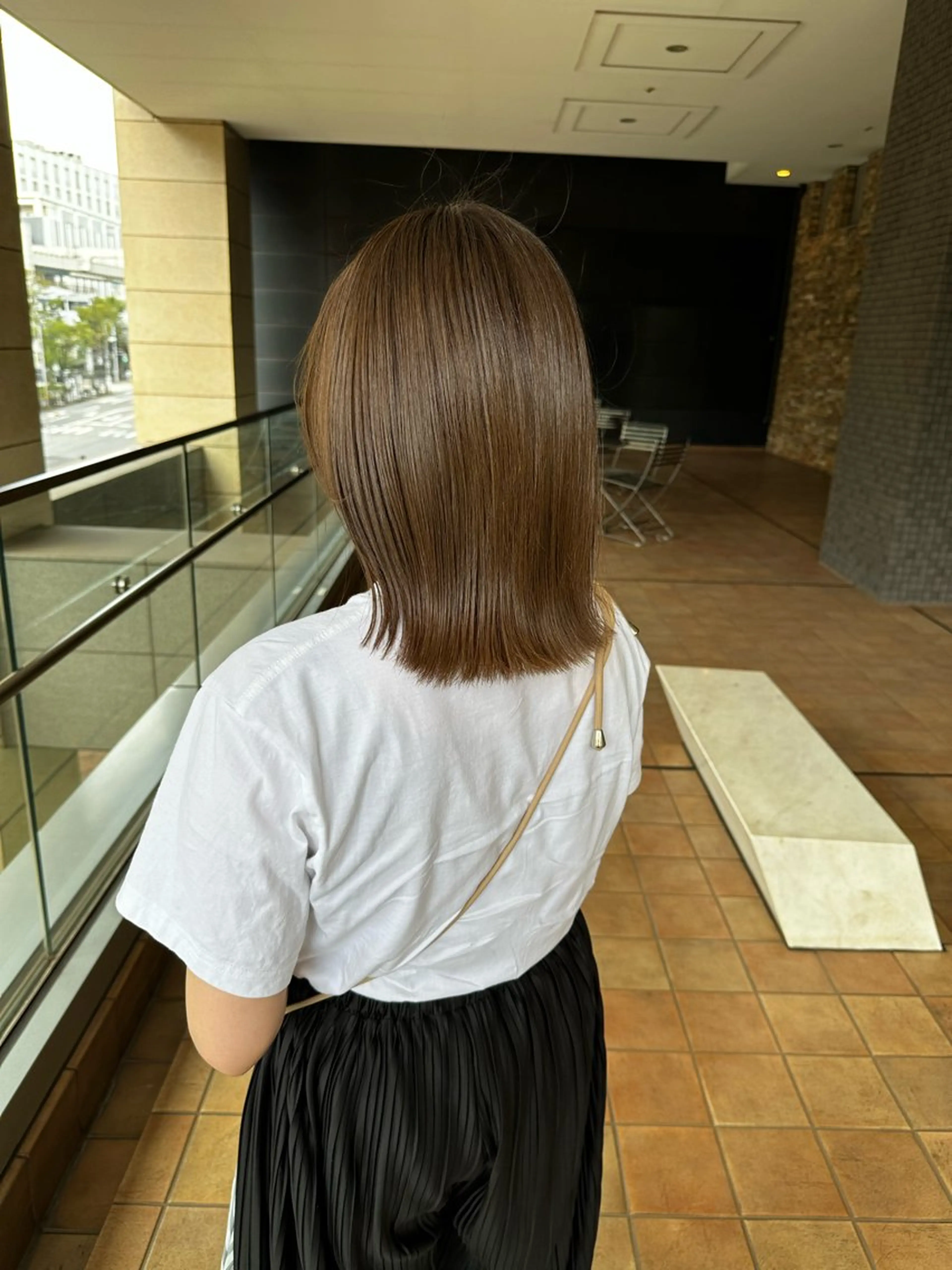ミディアム ハイライト 髪質改善 韓国風ヘア 小顔カット カット ヘアカラー トリートメント ⭐️透け感カラー /齊藤容史⭐️のヘアスタイル