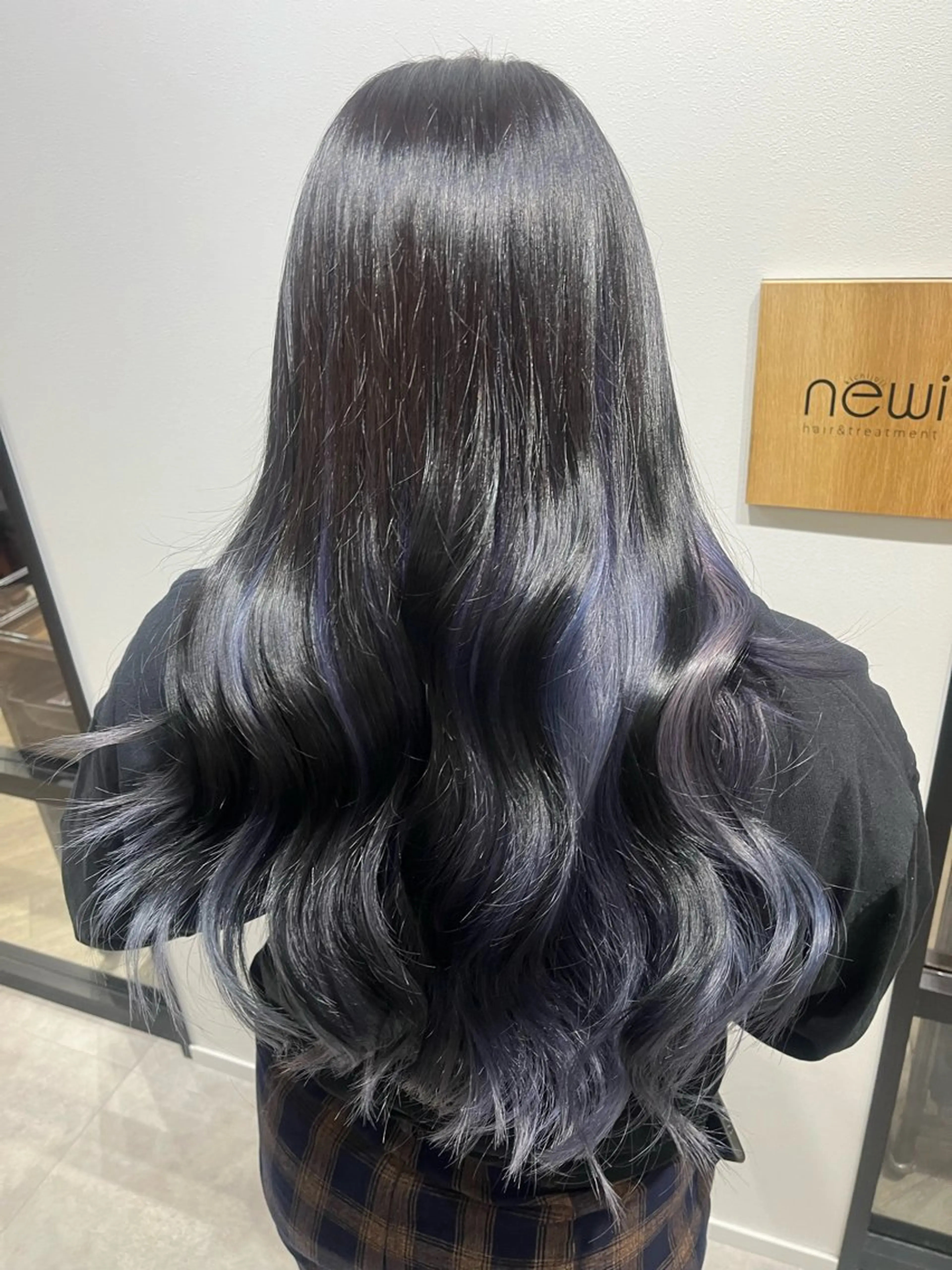 ロング カラー ブルーカラー ブルーパープル デザインカラー パープルカラー ヘアカラー 🫧ぷる艶カラー🫧 Yuubi🦩のヘアスタイル