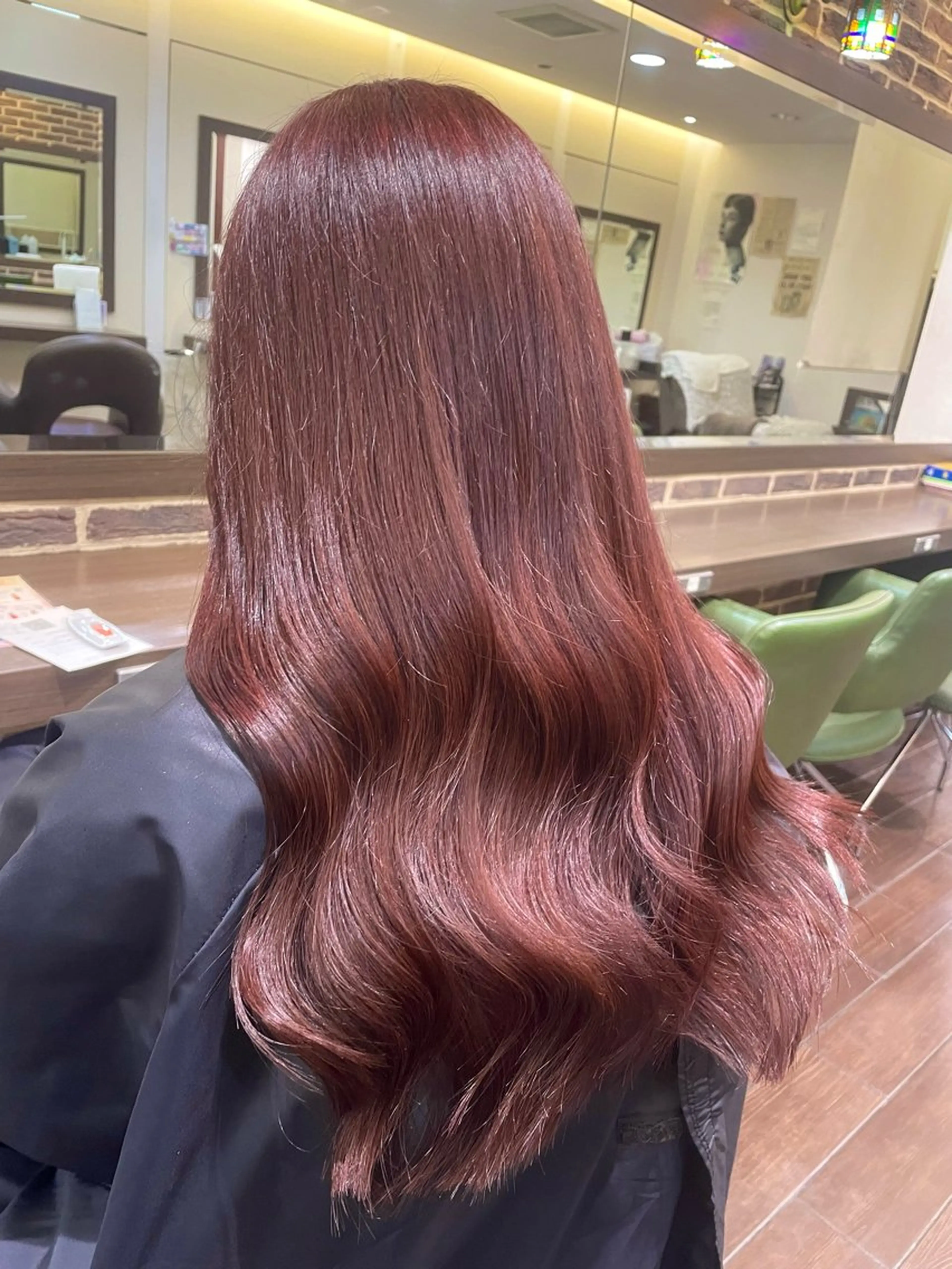 ロング カラー ブリーチ ブラウンカラー ダブルカラー ブリーチなしカラー ピンクカラー ヘアカラー トリートメント ヘアセット 似合わせカット パーマ/コトミ🐸のヘアスタイル