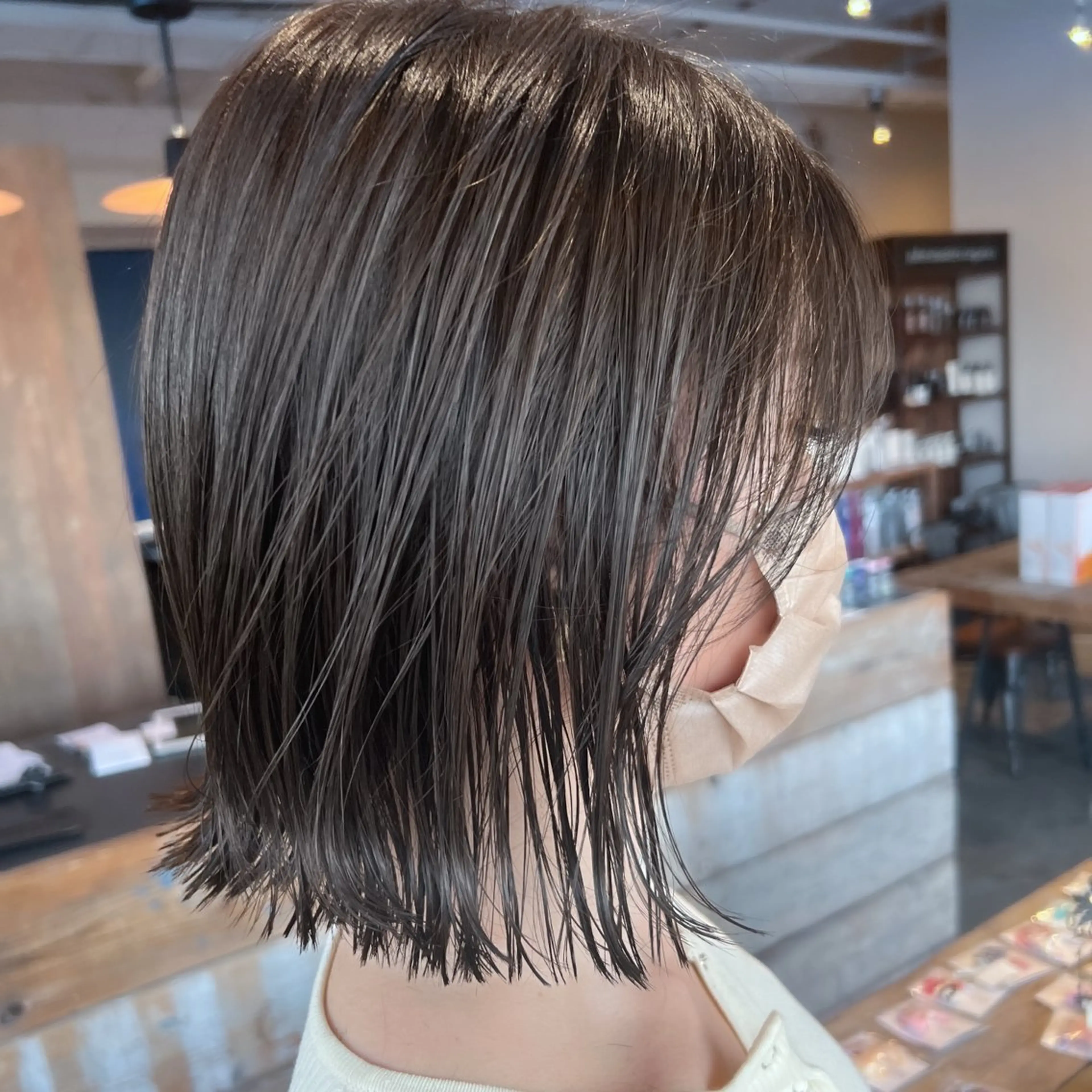 ミディアム カラー グレージュ オリーブグレージュ オリーブグレー 透明感カラー/パーマ 🌀アオノアユミのヘアスタイル