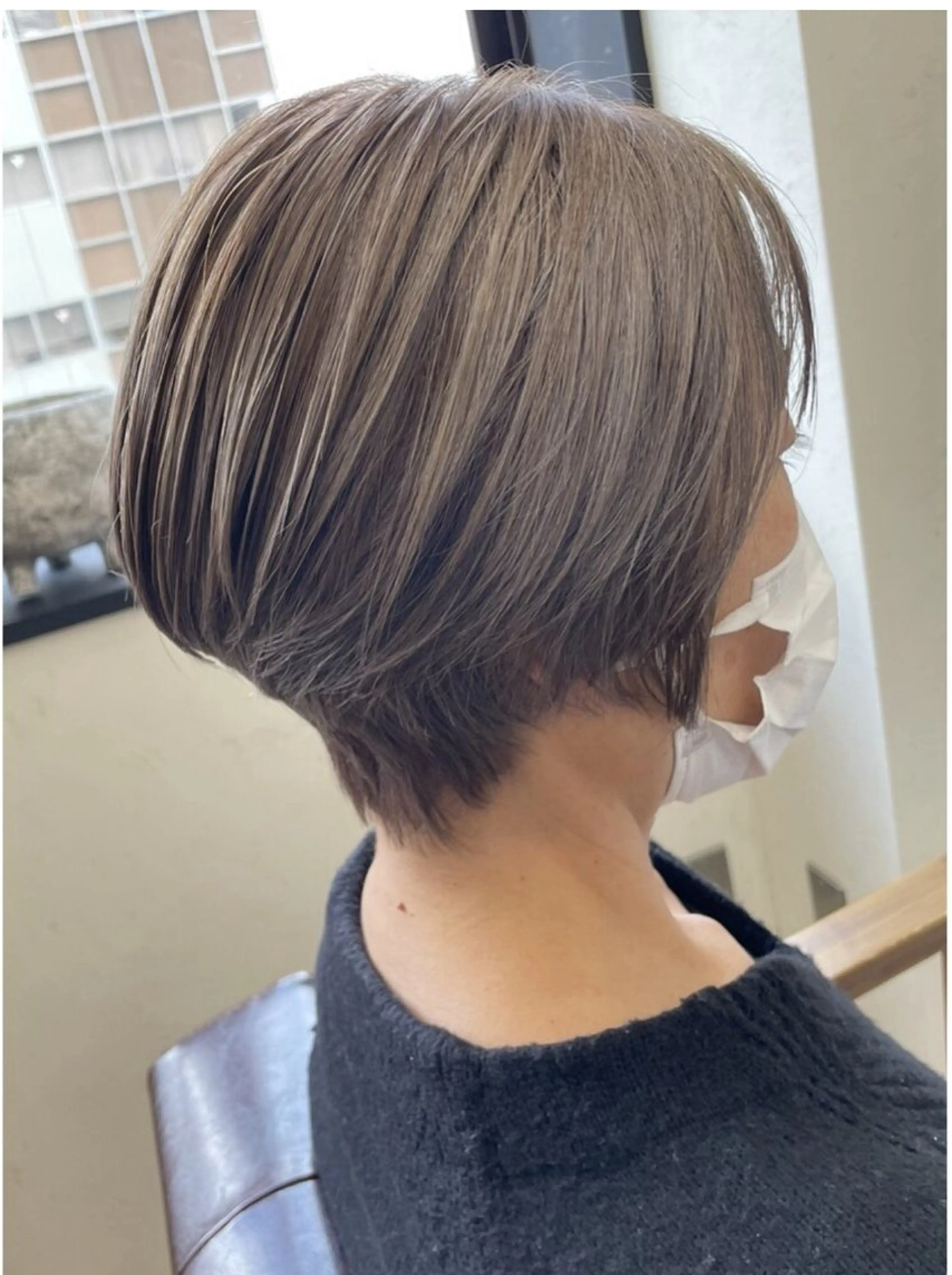 ショート カラー Heart's 白髪ぼかし/脱白髪染め/ショートボブ/髪質改善専門サロン 表参道【ハーツ】所属・白髪ぼかし 進藤恭市のヘアスタイル